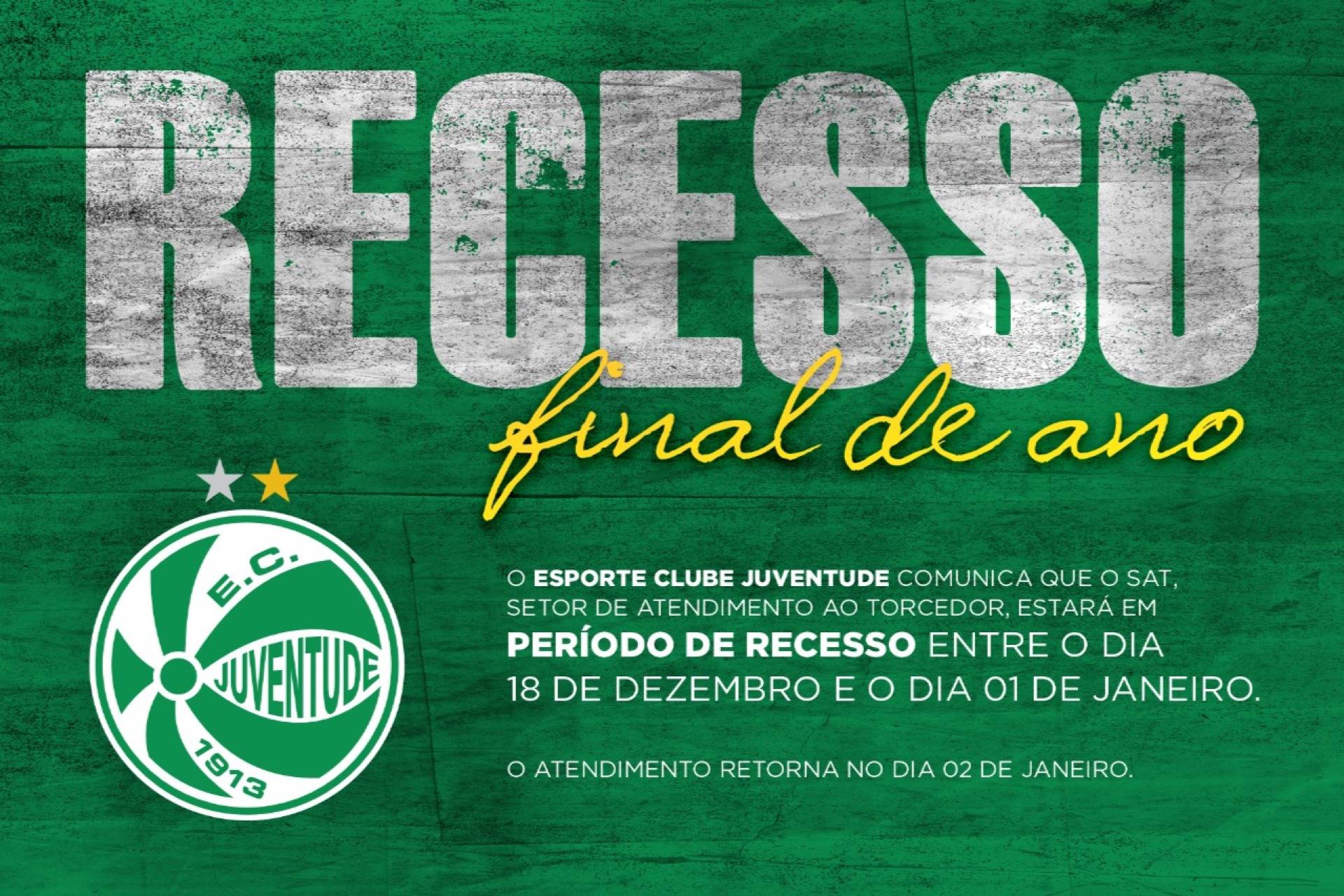 Comunicado: SAT entrará em recesso a partir do dia 18 de dezembro