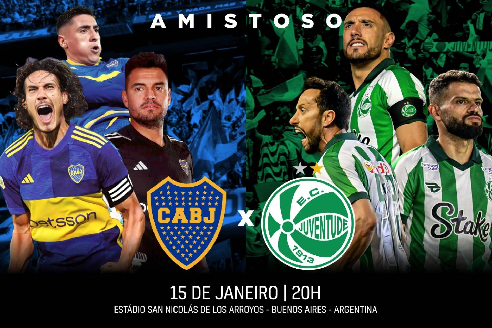Juventude enfrentará o Boca Juniors no primeiro amistoso da temporada 2025