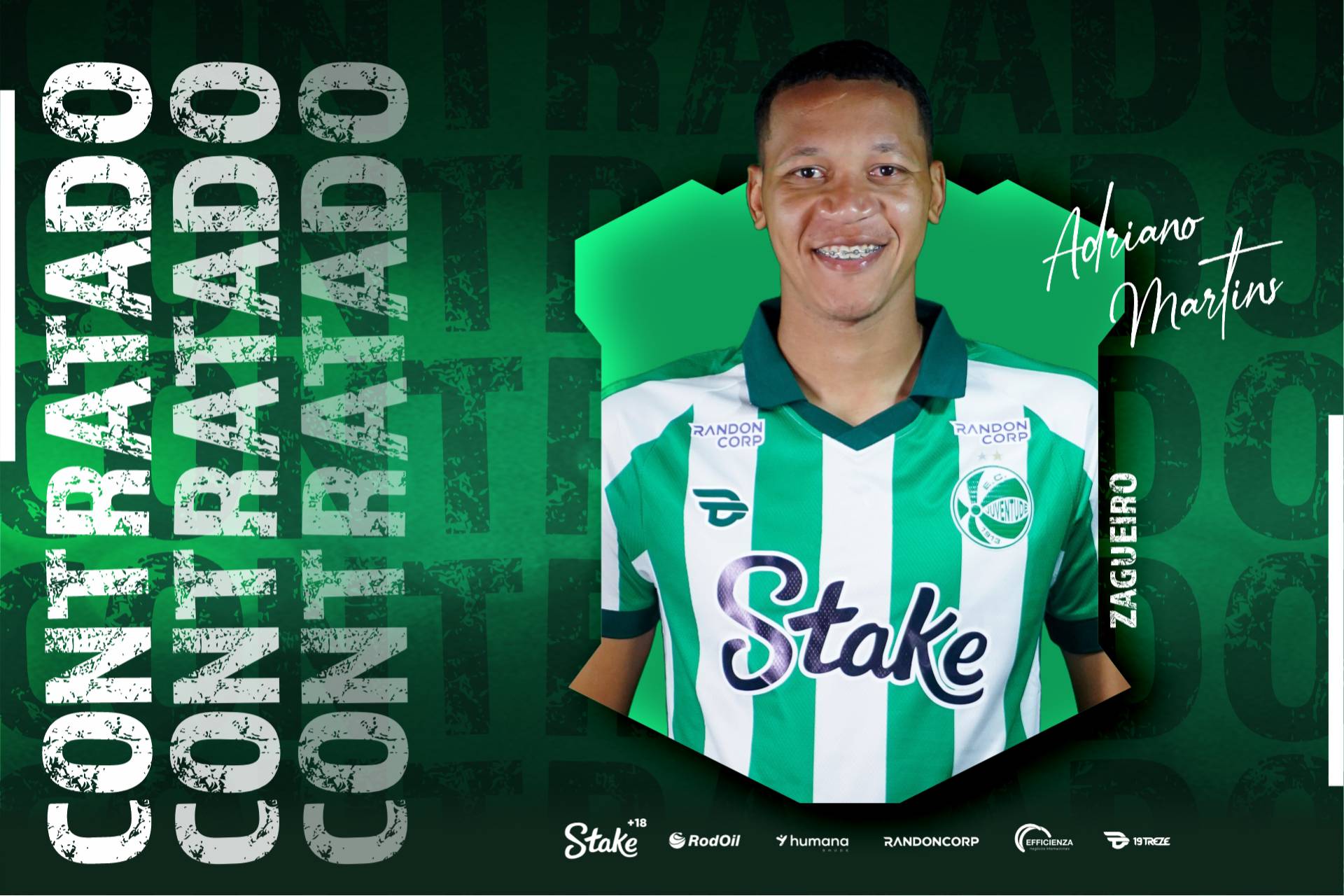Zagueiro Adriano Martins é o novo reforço do Juventude