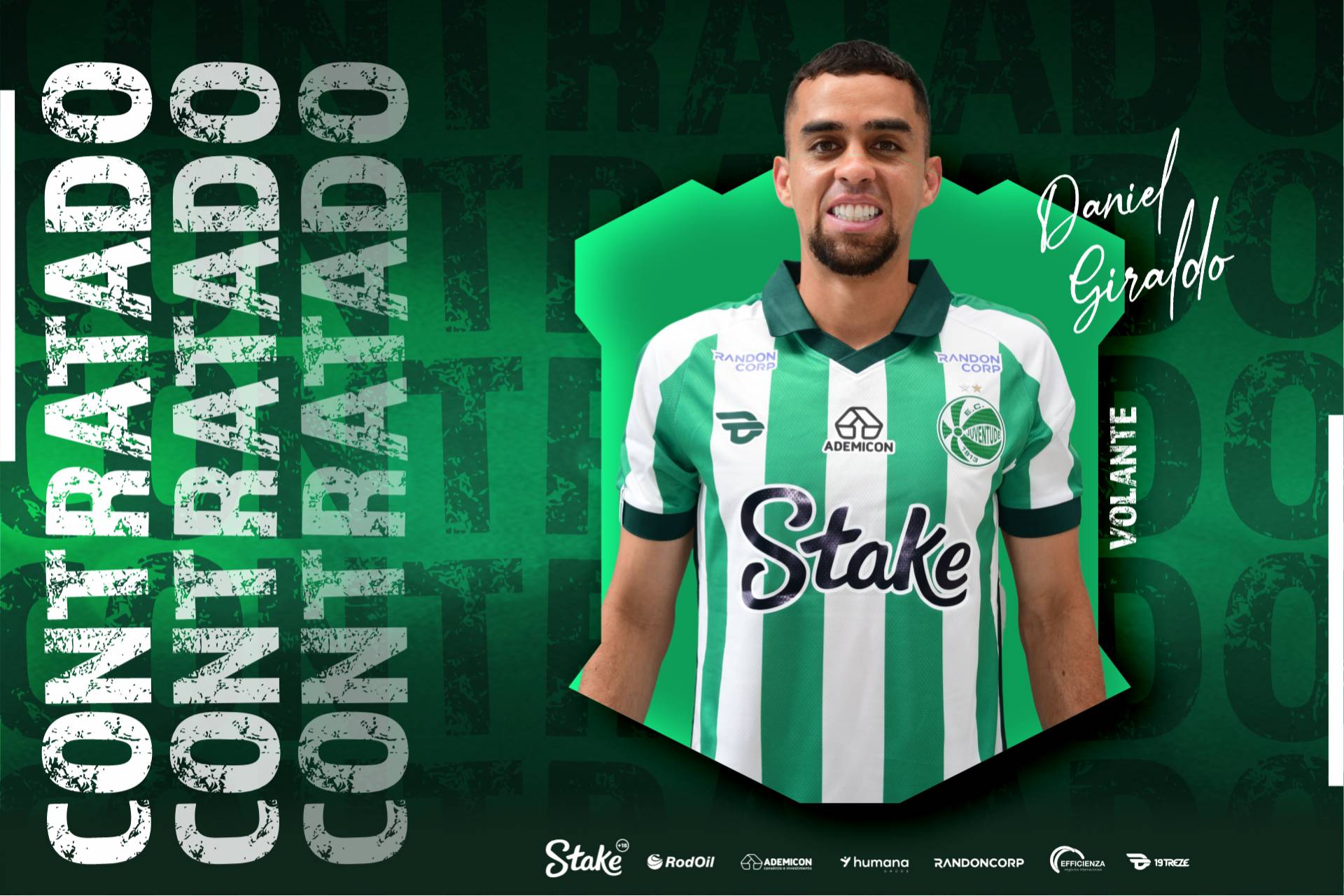 Volante colombiano Daniel Giraldo é o novo reforço do Verdão