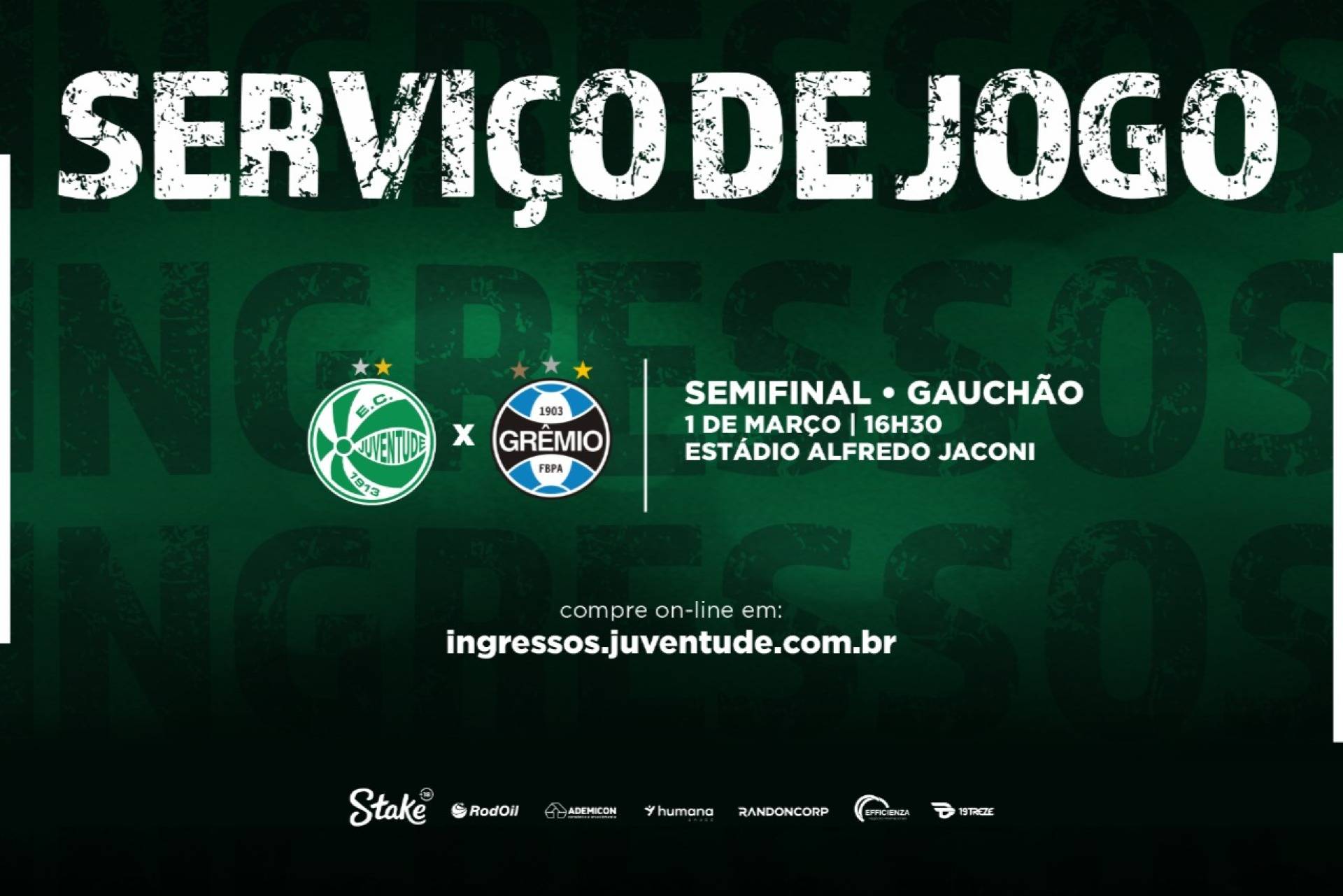 Serviço de Jogo: Juventude x Grêmio