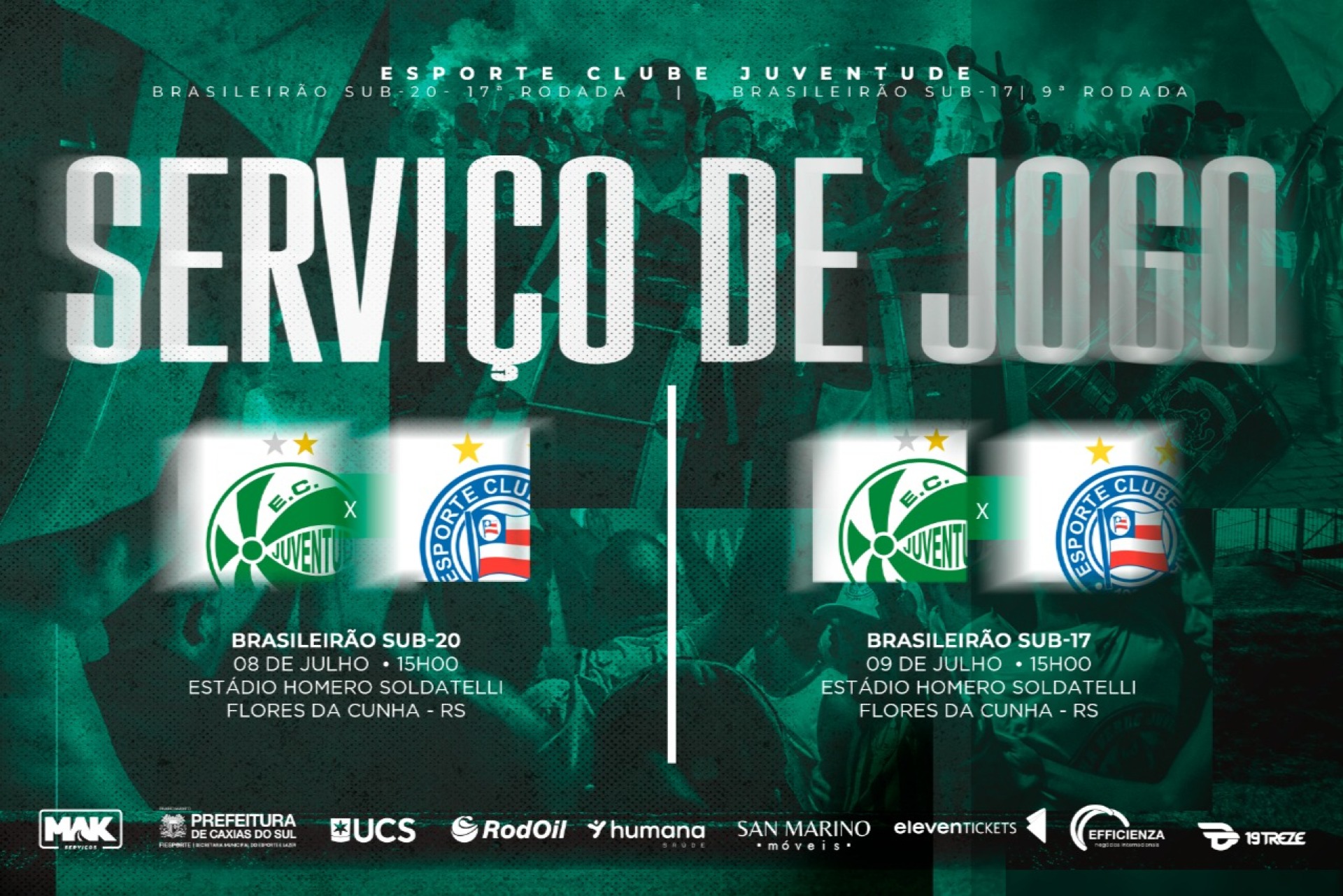 Base do Verdão em dose dupla pelo Campeonato Brasileiro