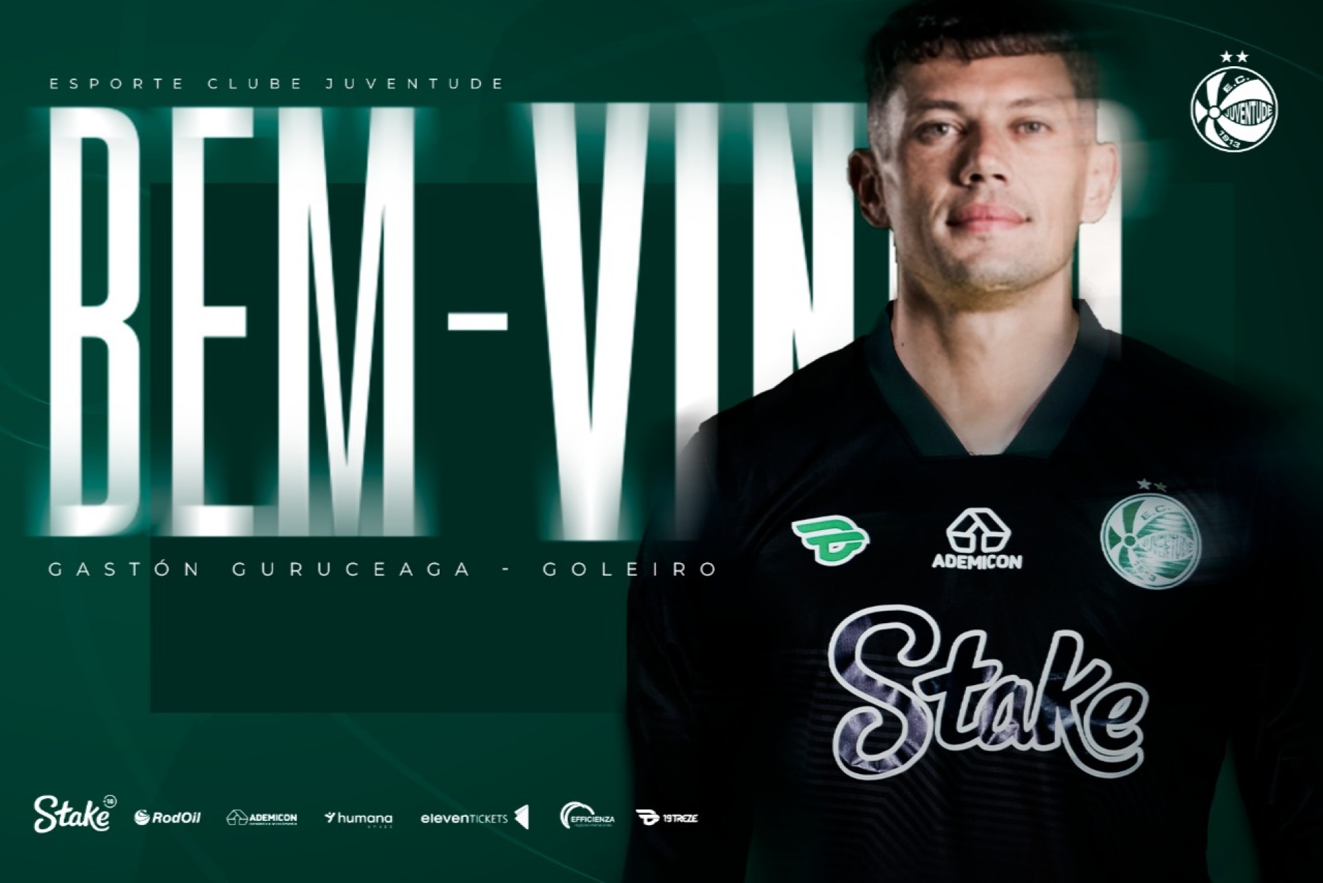 Juventude anuncia contratação do goleiro uruguaio Gastón Guruceaga