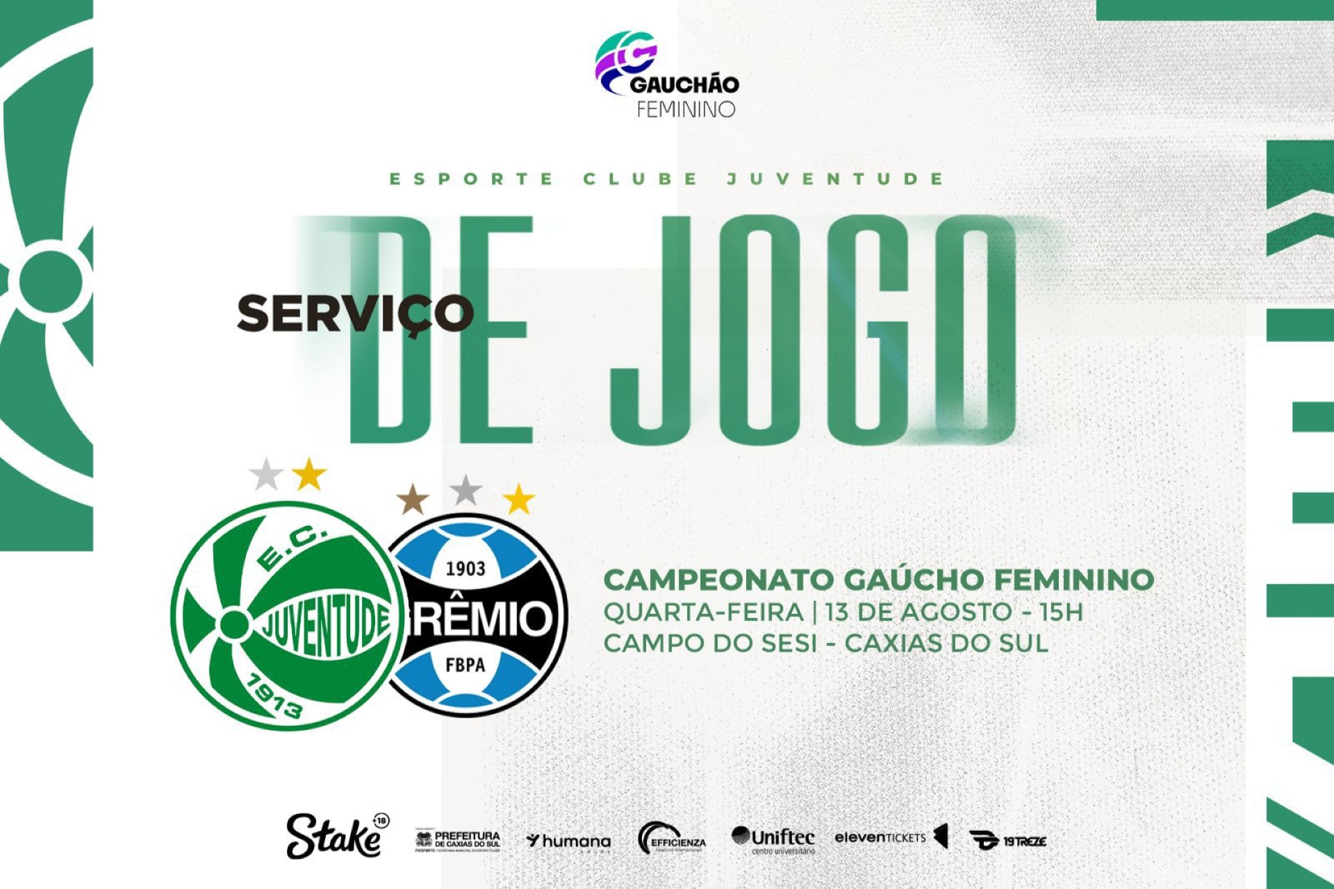 Campeonato Gaúcho: Juventude x Grêmio