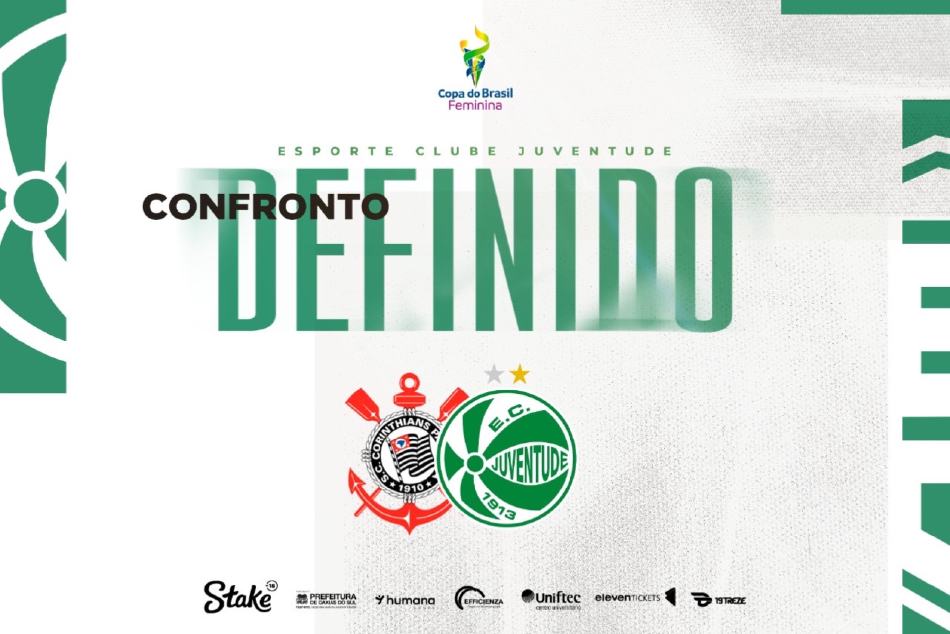 Corinthians será o adversário do Juventude nas oitavas de final da Copa do Brasil