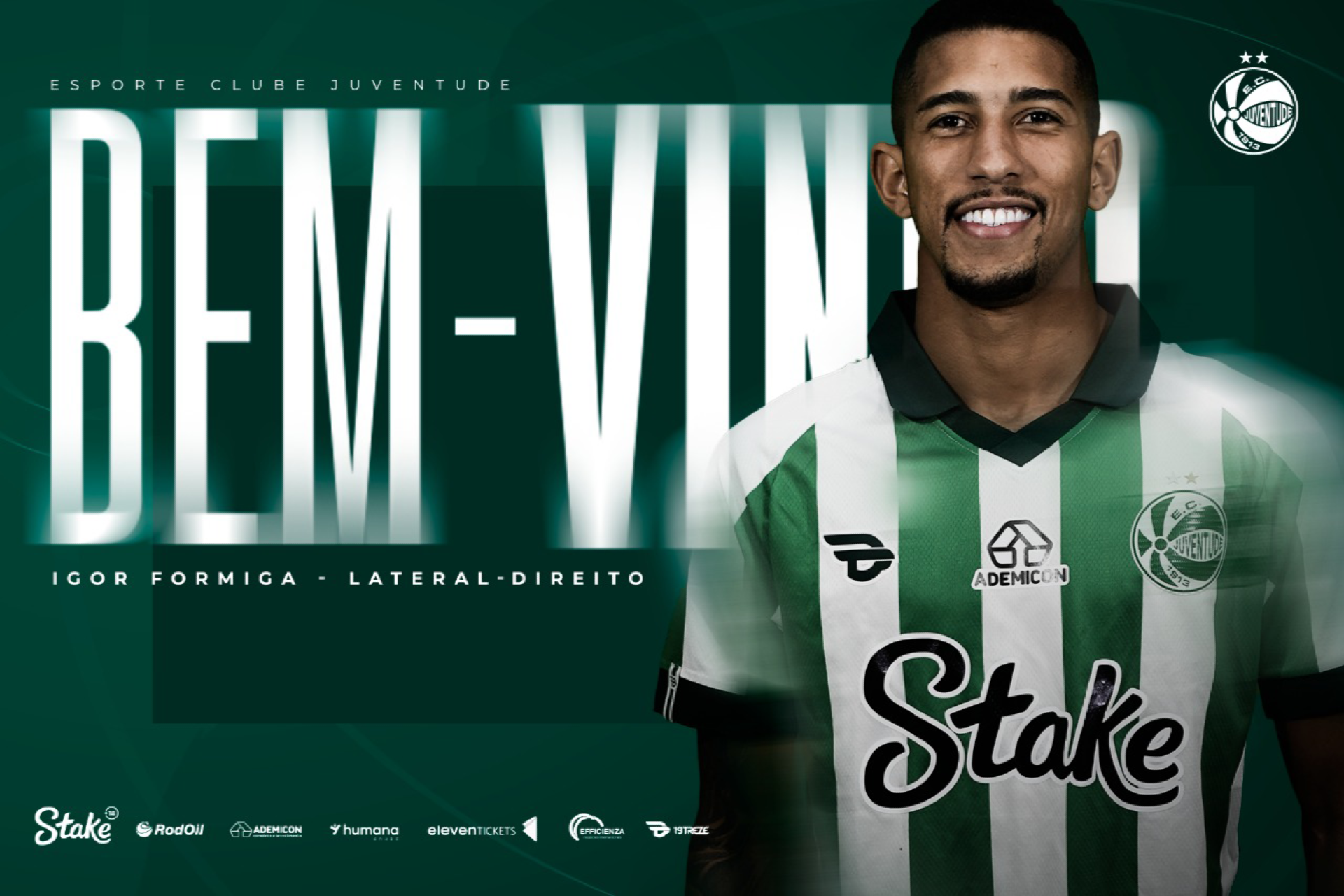 Juventude confirma contratação do lateral Igor Formiga