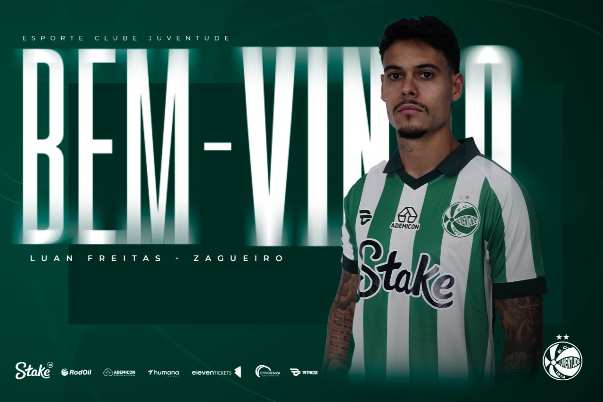 Juventude anuncia contratação do zagueiro Luan Freitas