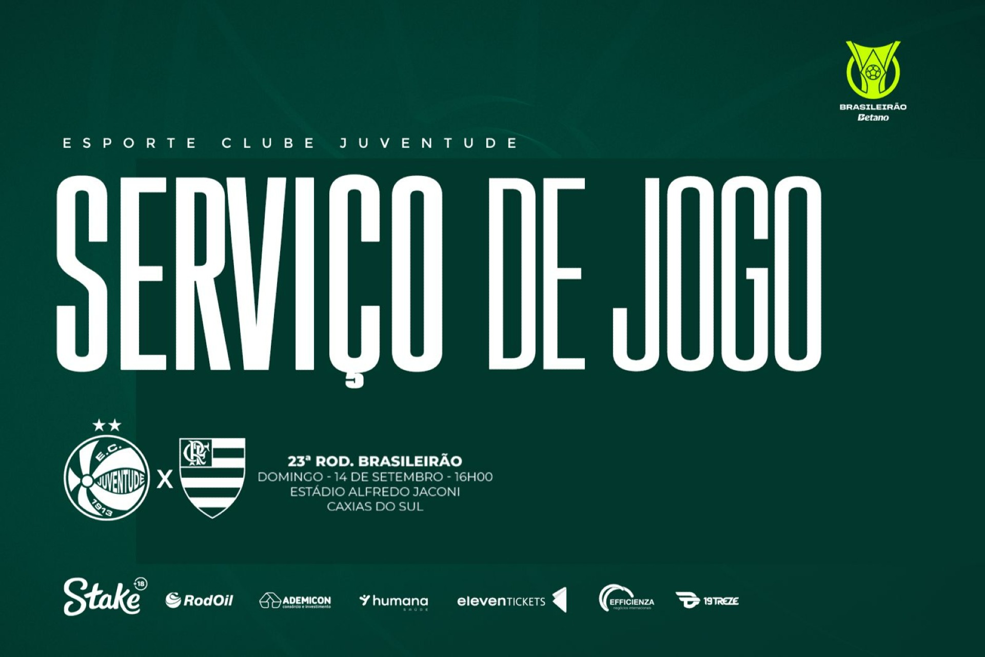 Serviço de Jogo: Juventude x Flamengo