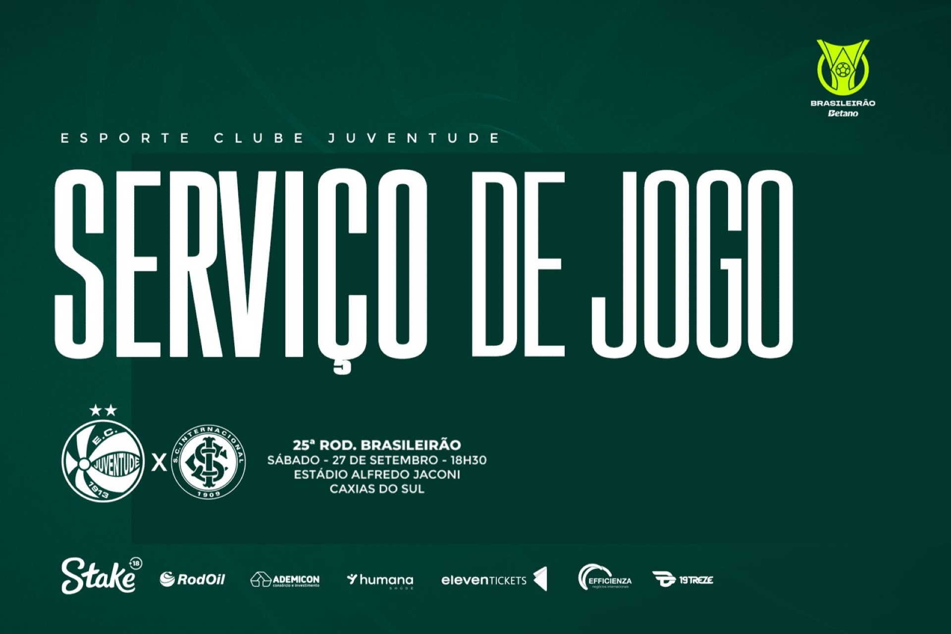 Serviço de Jogo: Juventude x Internacional