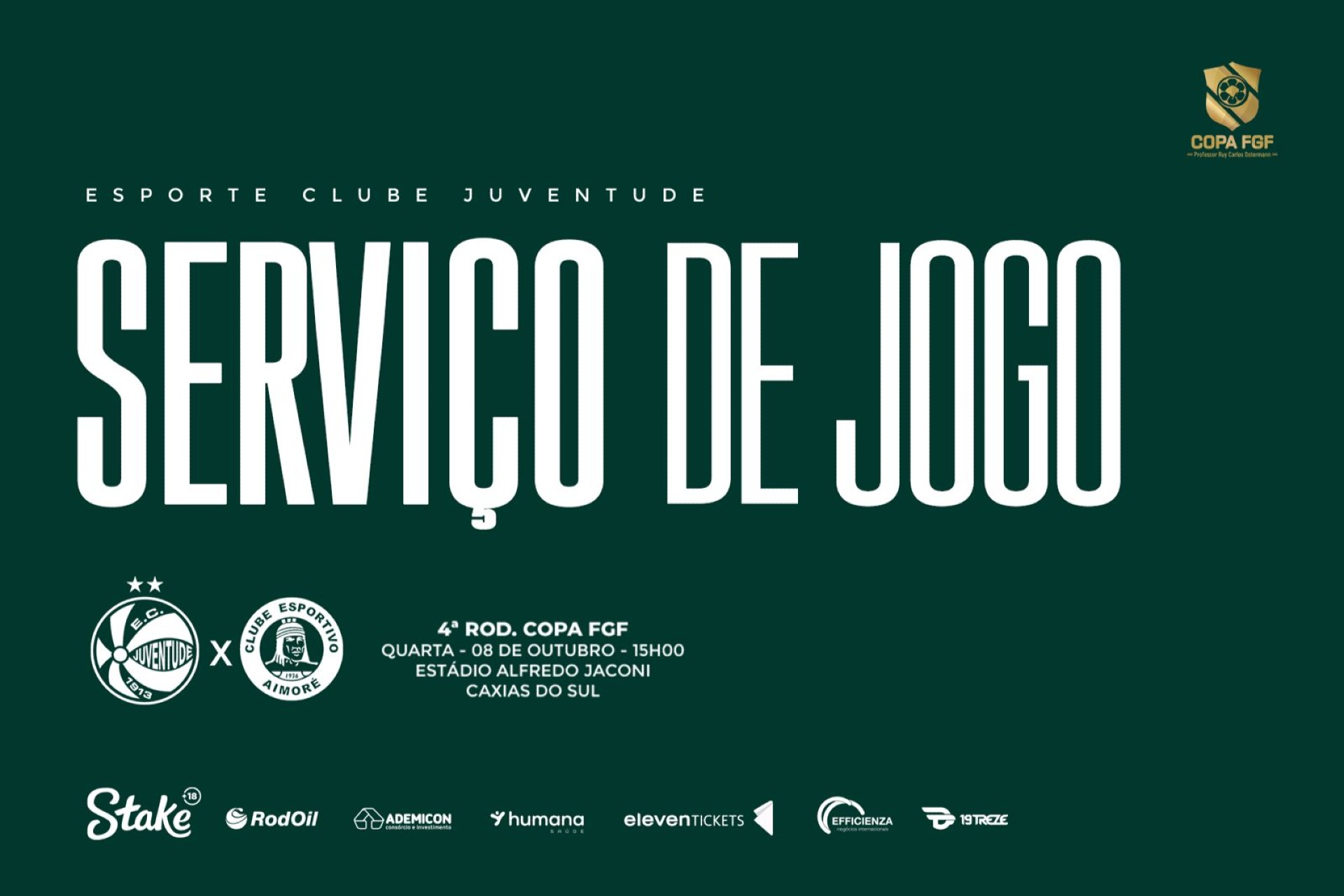 Serviço de jogo Copa FGF – Juventude x Aimoré