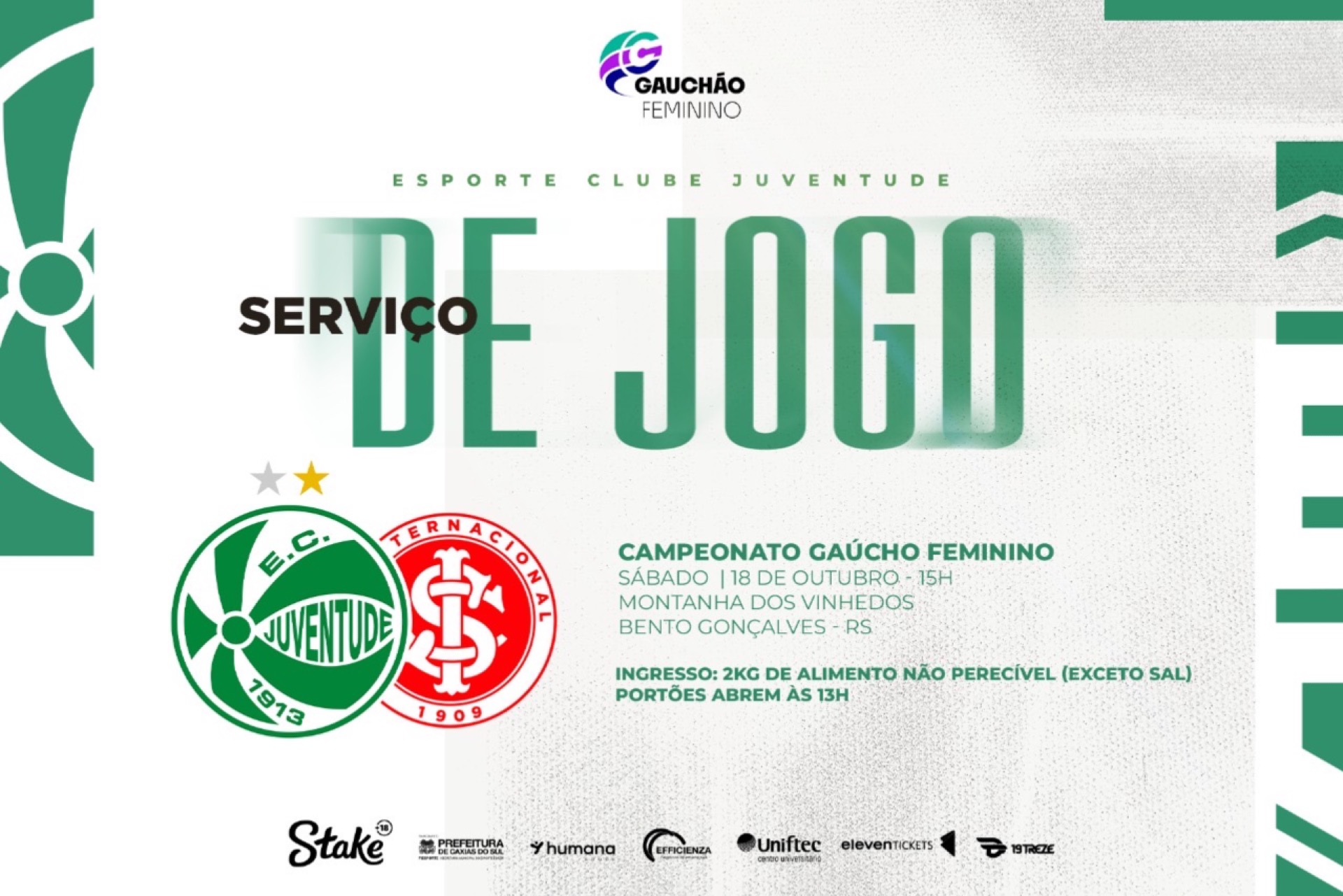 Serviço de jogo: Juventude x Internacional - Semifinal Campeonato ...