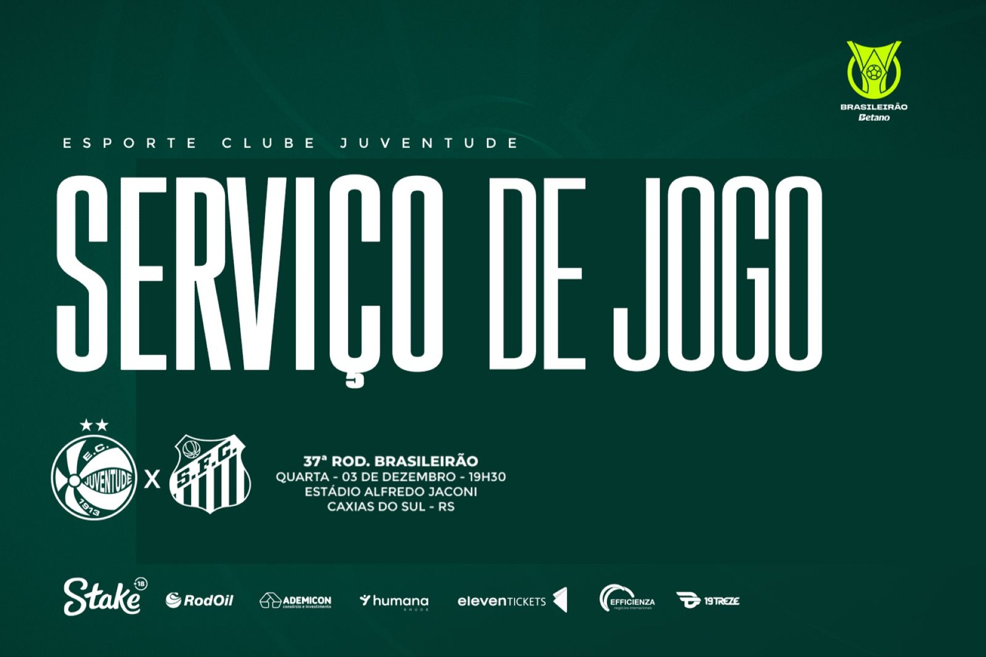 Serviço de Jogo: Juventude x Santos