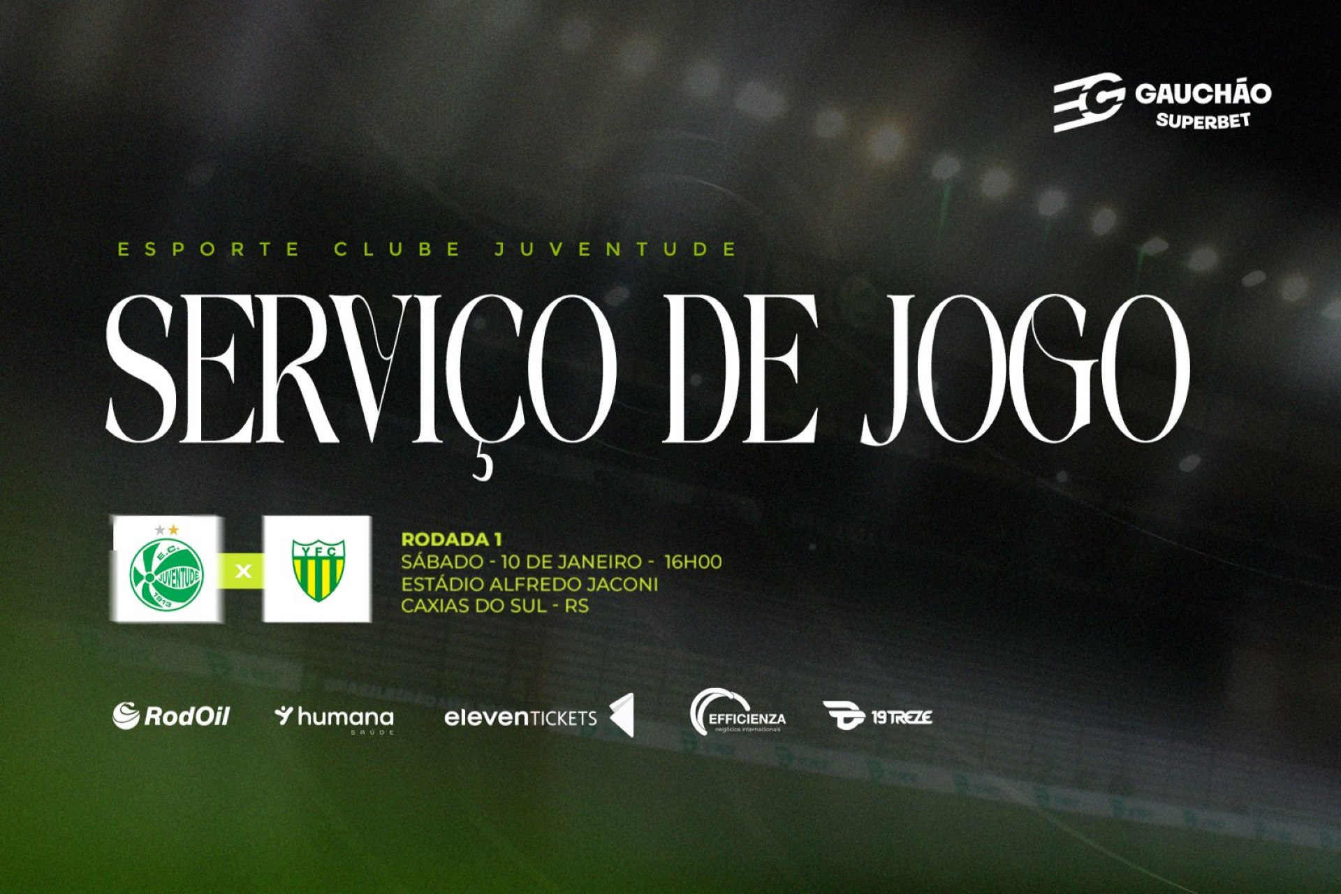 Serviço de jogo: Juventude x Ypiranga