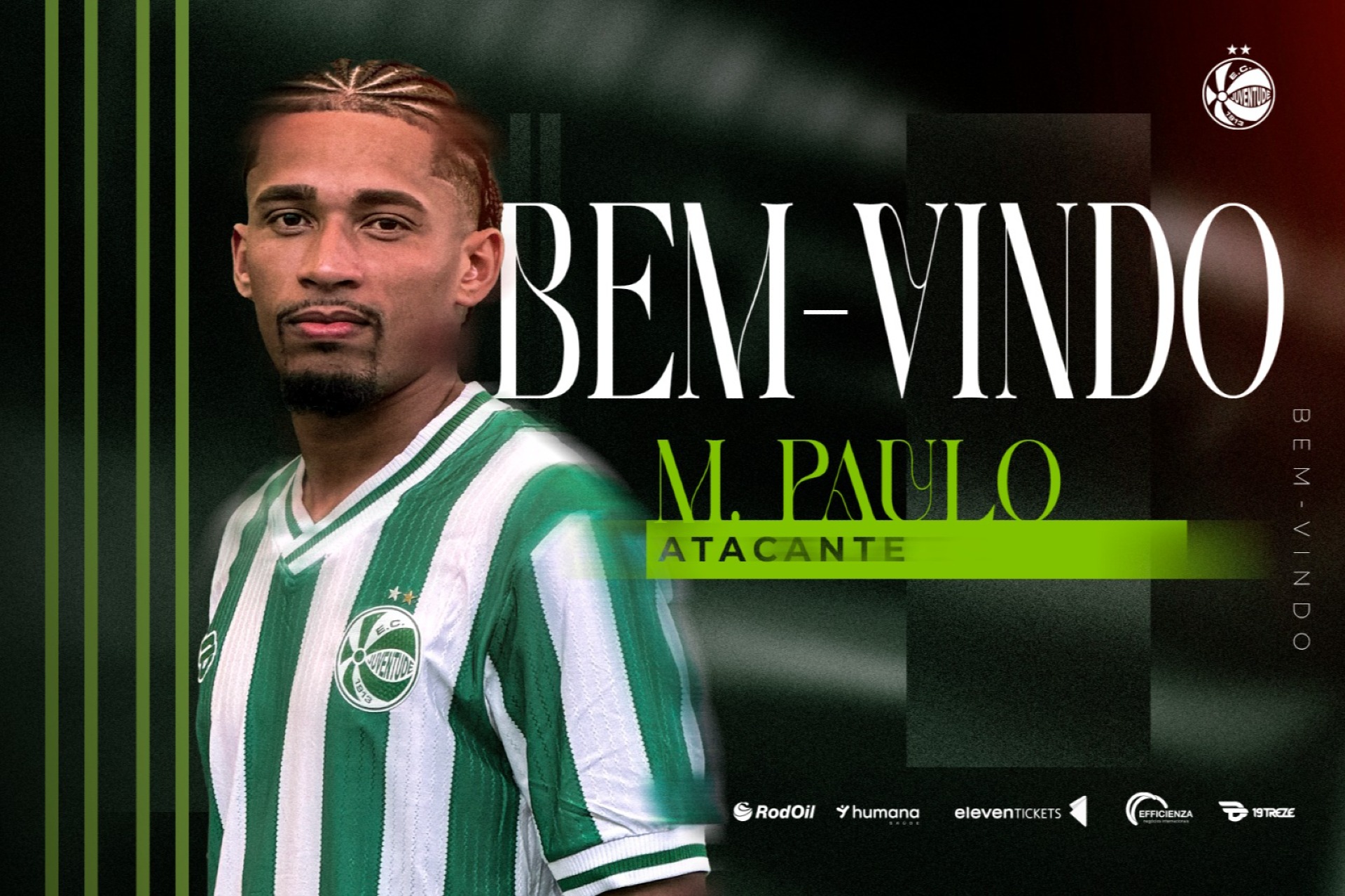 Atacante Marcos Paulo é o novo reforço do Verdão
