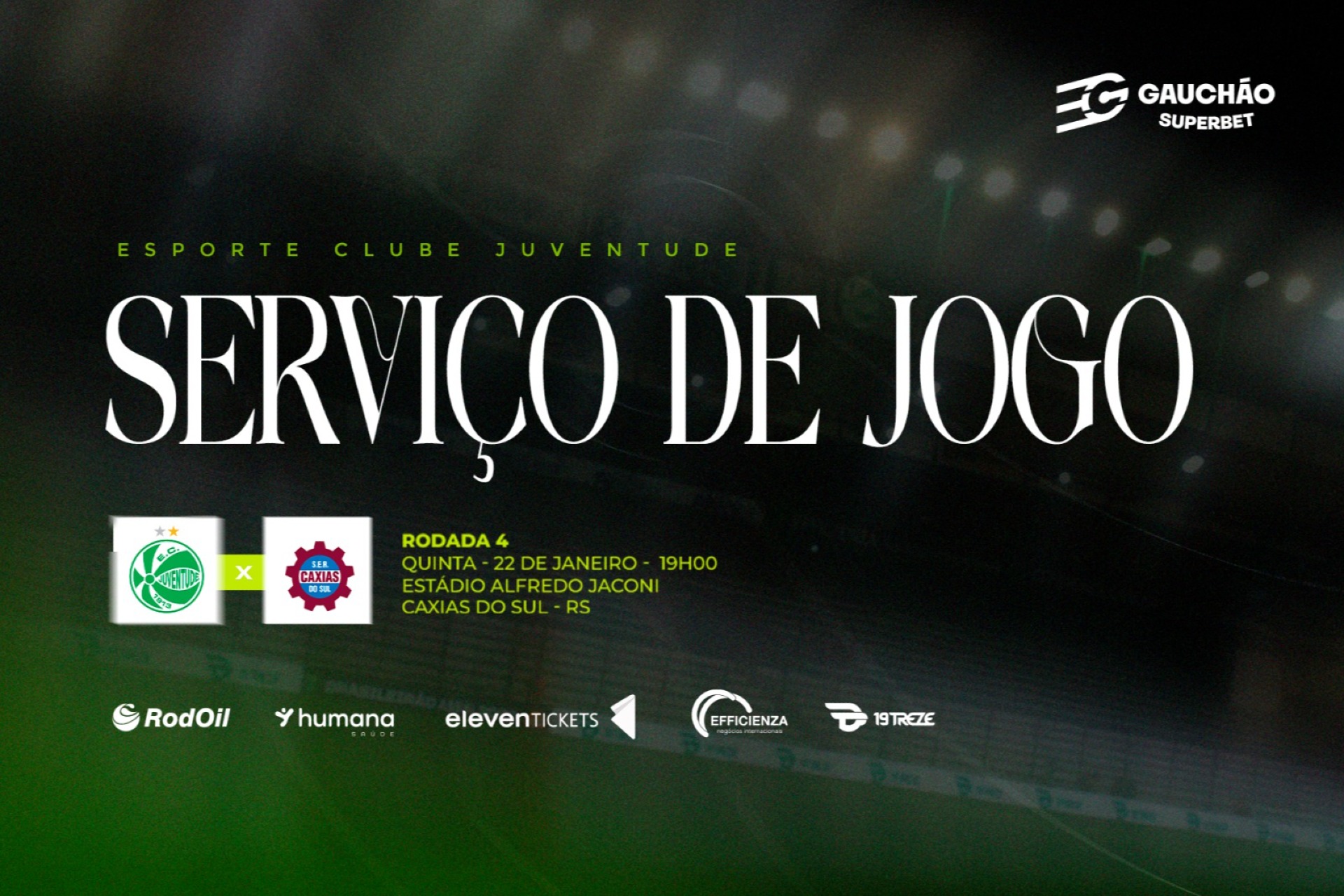 Serviço de Jogo: Juventude x Caxias