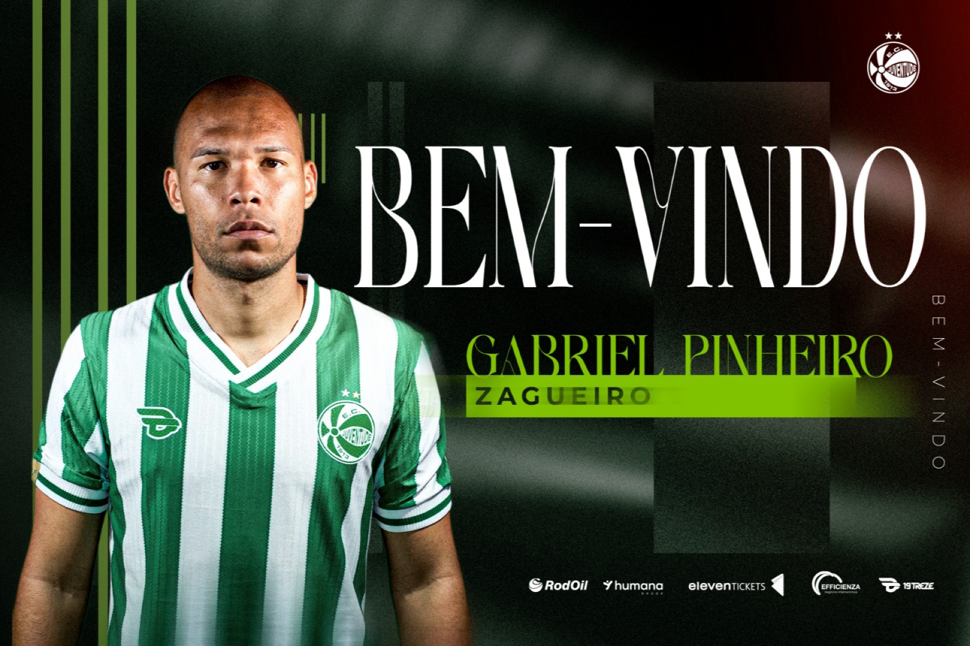 Zagueiro Gabriel Pinheiro é o novo reforço do Verdão