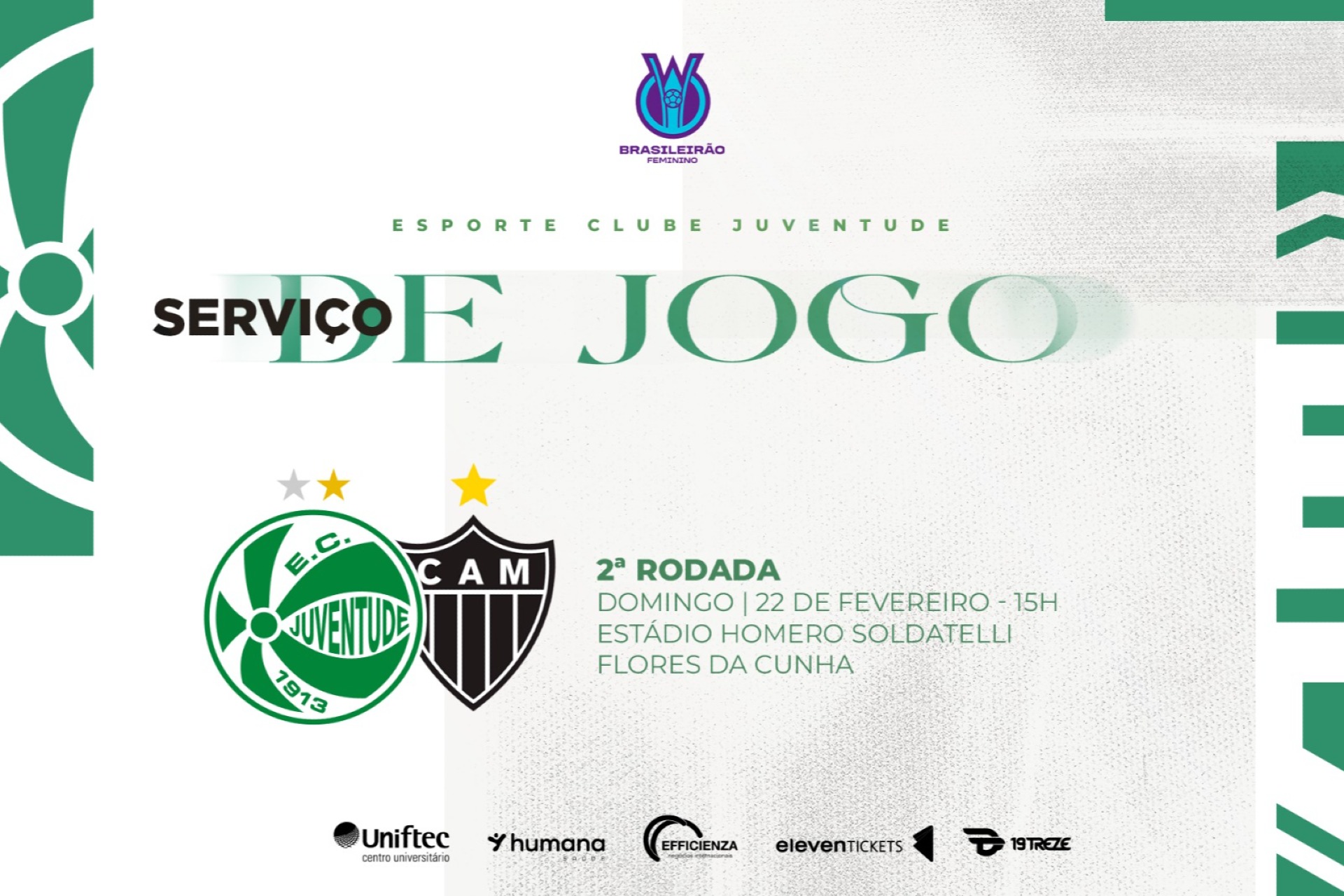 Brasileiro Feminino A1: Juventude x Atlético-MG
