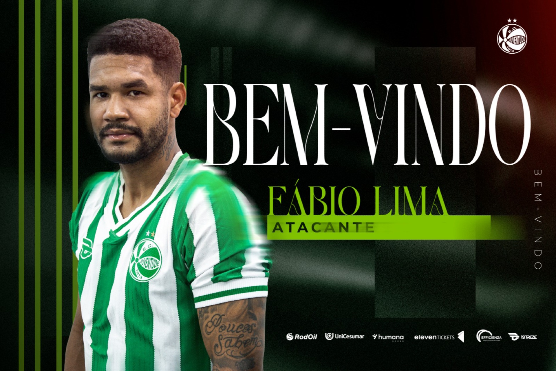 Fábio Lima é o novo reforço do Verdão para a sequência da temporada
