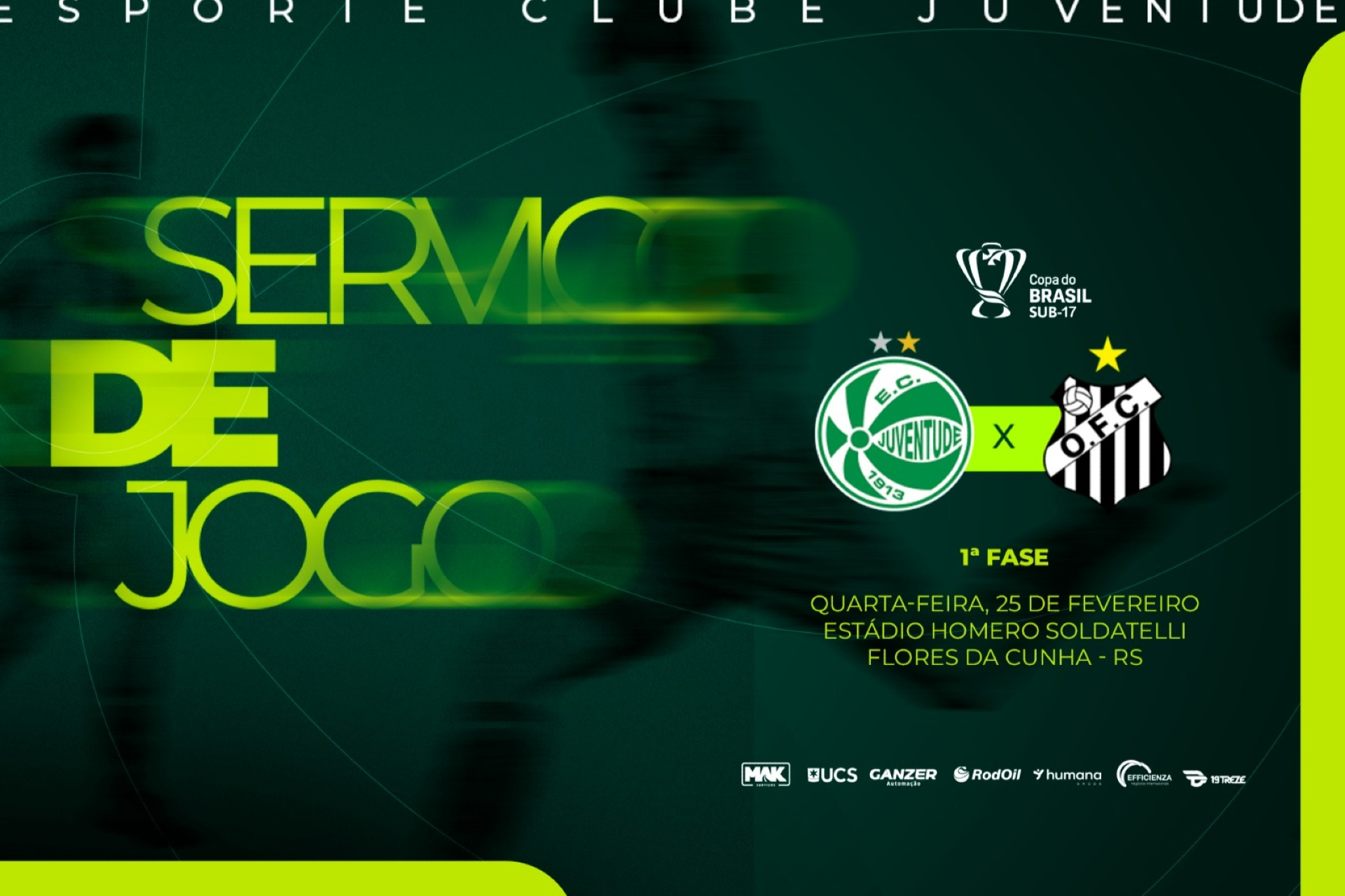 Copa do Brasil sub-17: Juventude x Operário-MS