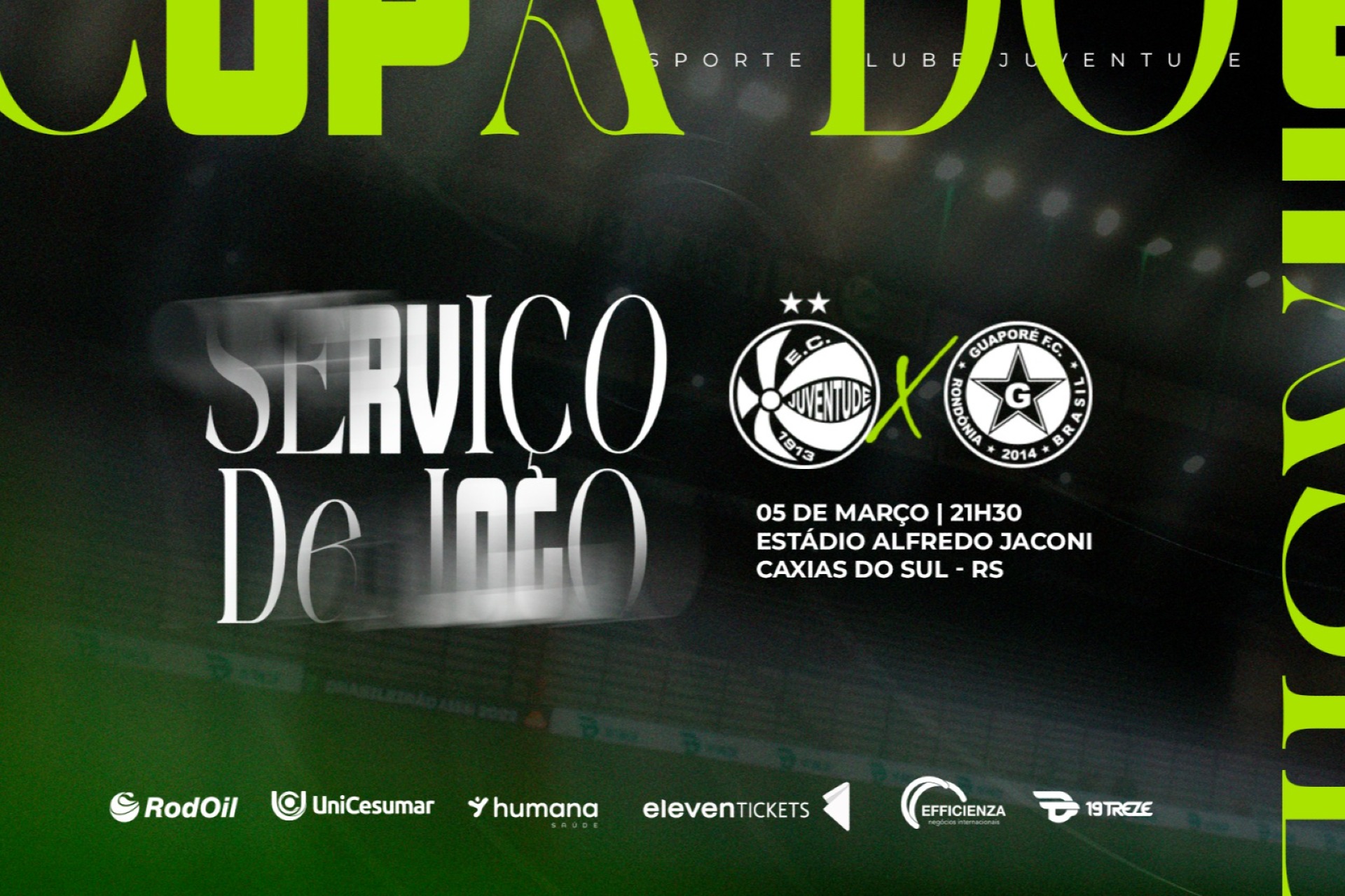 Serviço de Jogo: Juventude x Guaporé (RO)