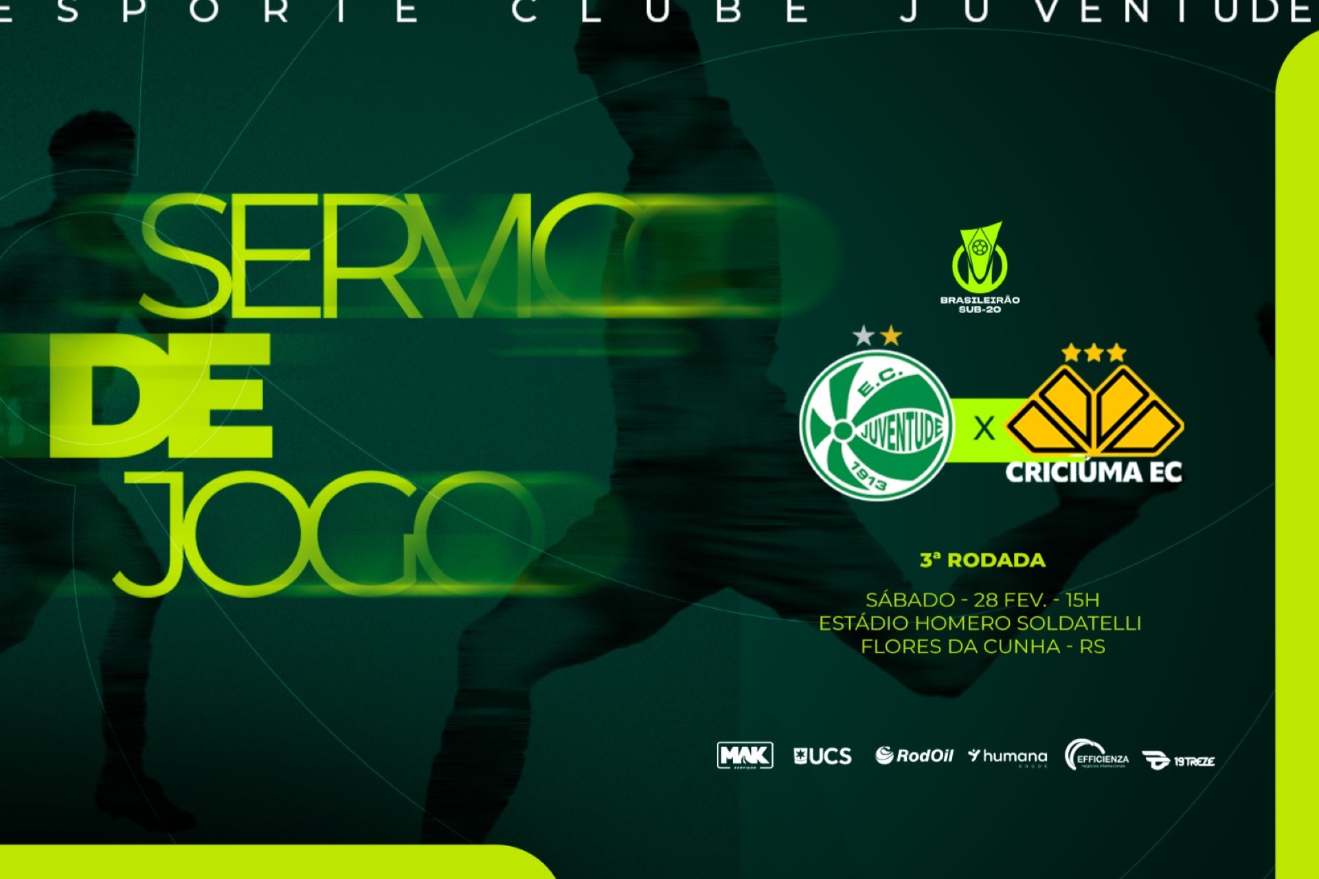 Brasileirão Sub-20: Juventude x Criciúma