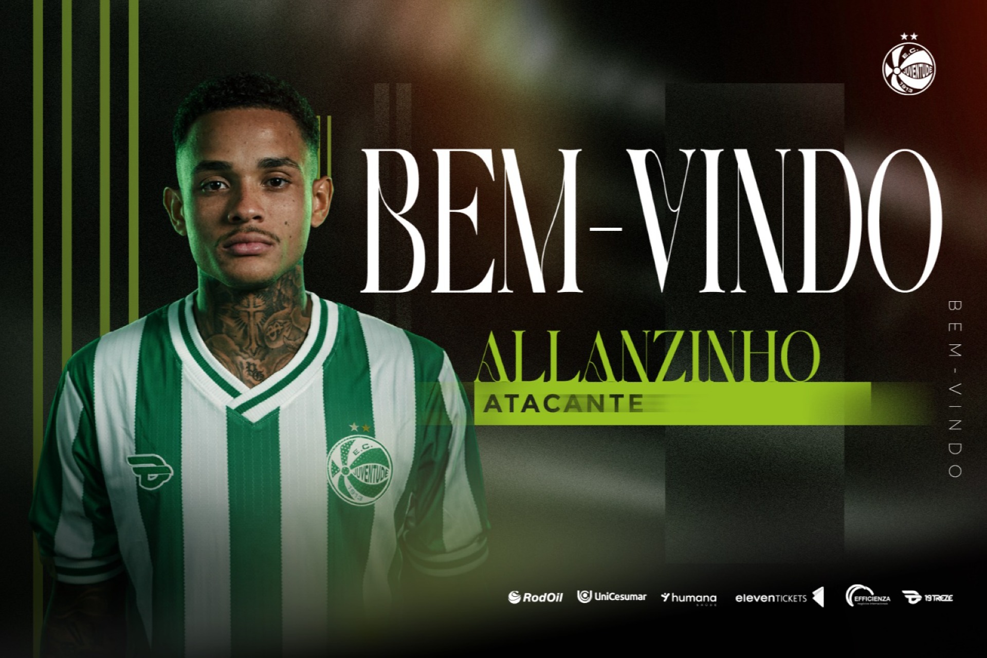 Juventude confirma contratação do atacante Allanzinho