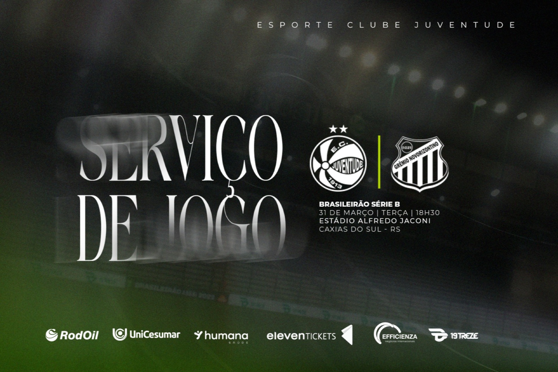 Serviço de jogo: Juventude x Novorizontino (Brasileirão Série B)