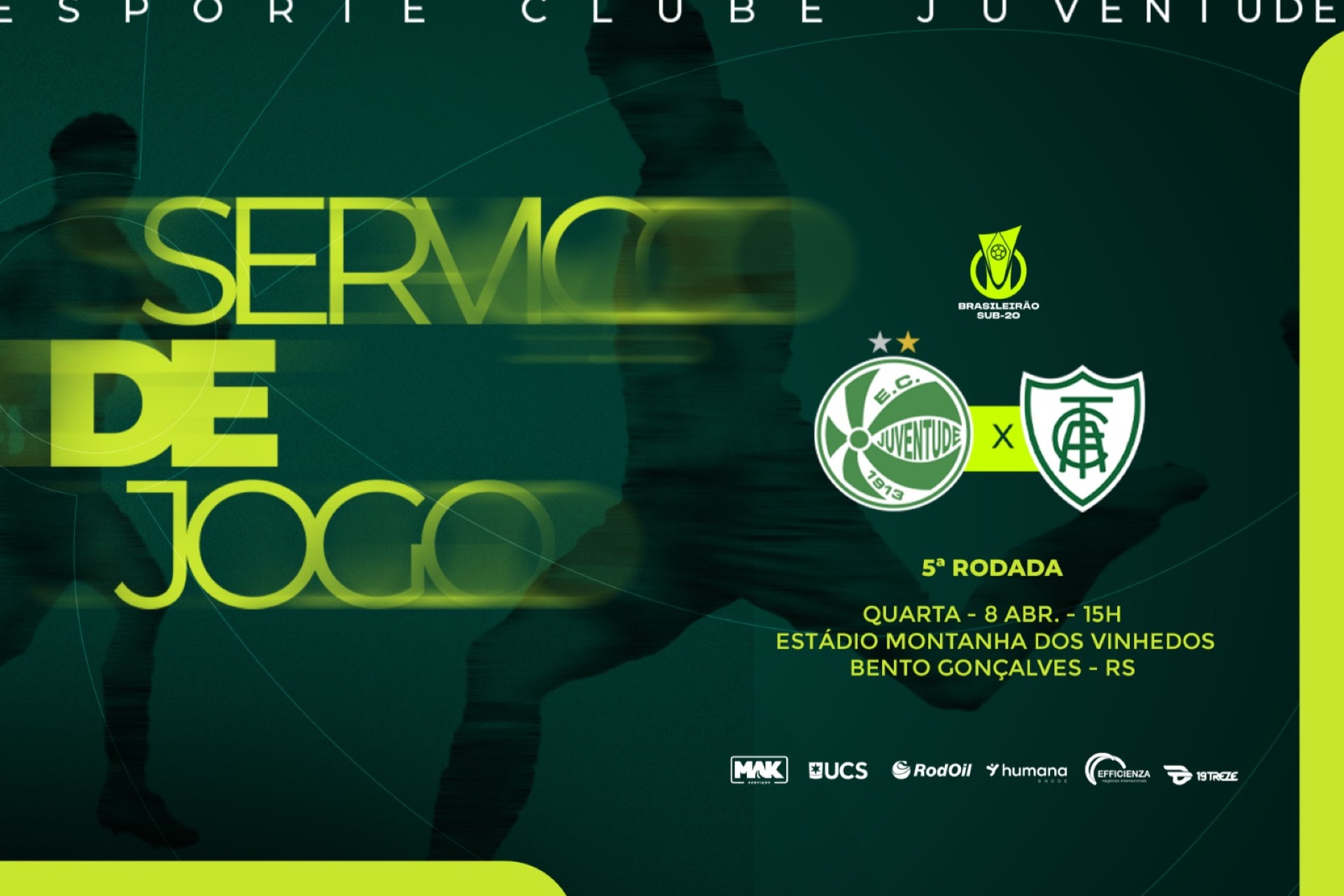 Serviço de jogo: Juventude x América-MG