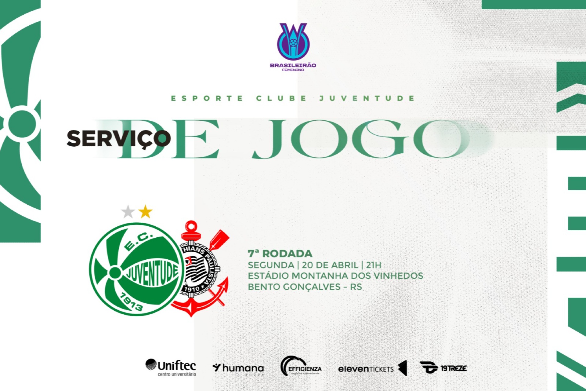 Brasileiro Feminino A1: Juventude x Corinthians