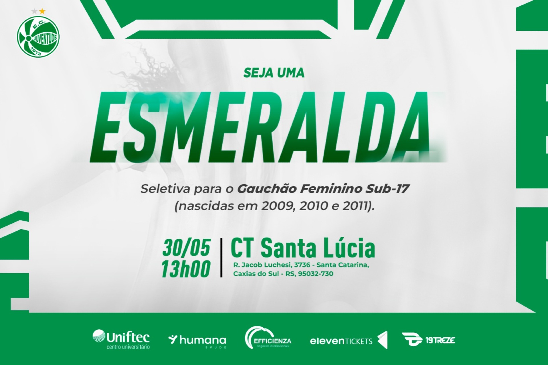 Feminino Sub-17: participe da seletiva do Juventude