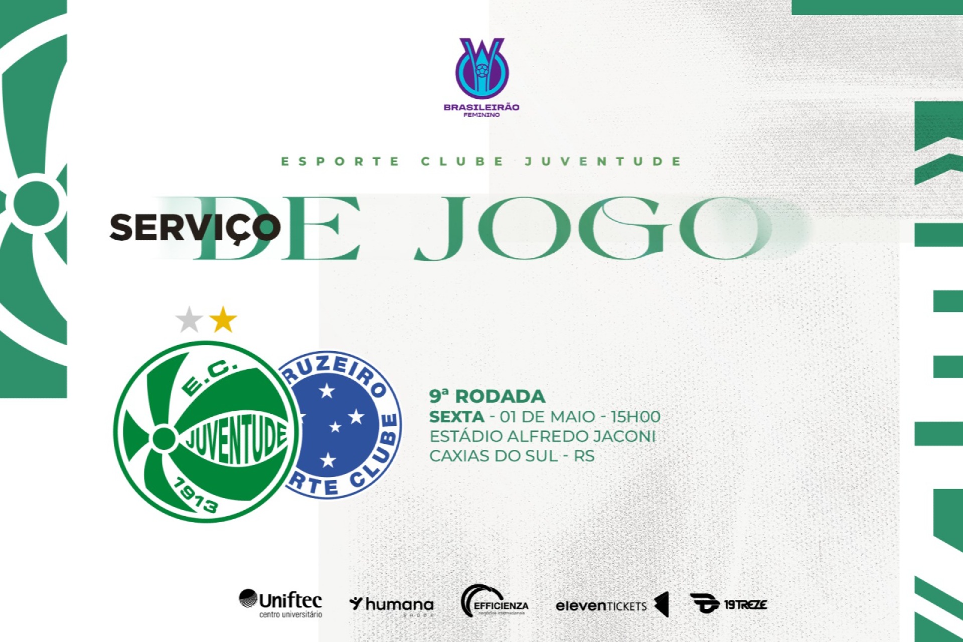 Brasileiro Feminino A1: Juventude x Cruzeiro