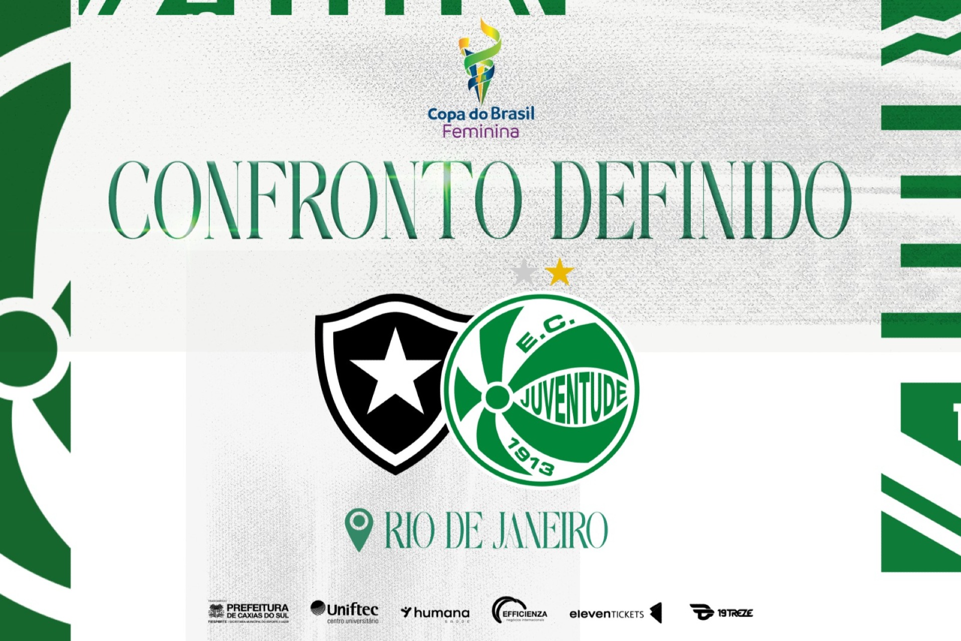 Esmeraldas enfrentarão o Botafogo pela terceira fase da Copa do Brasil Feminina