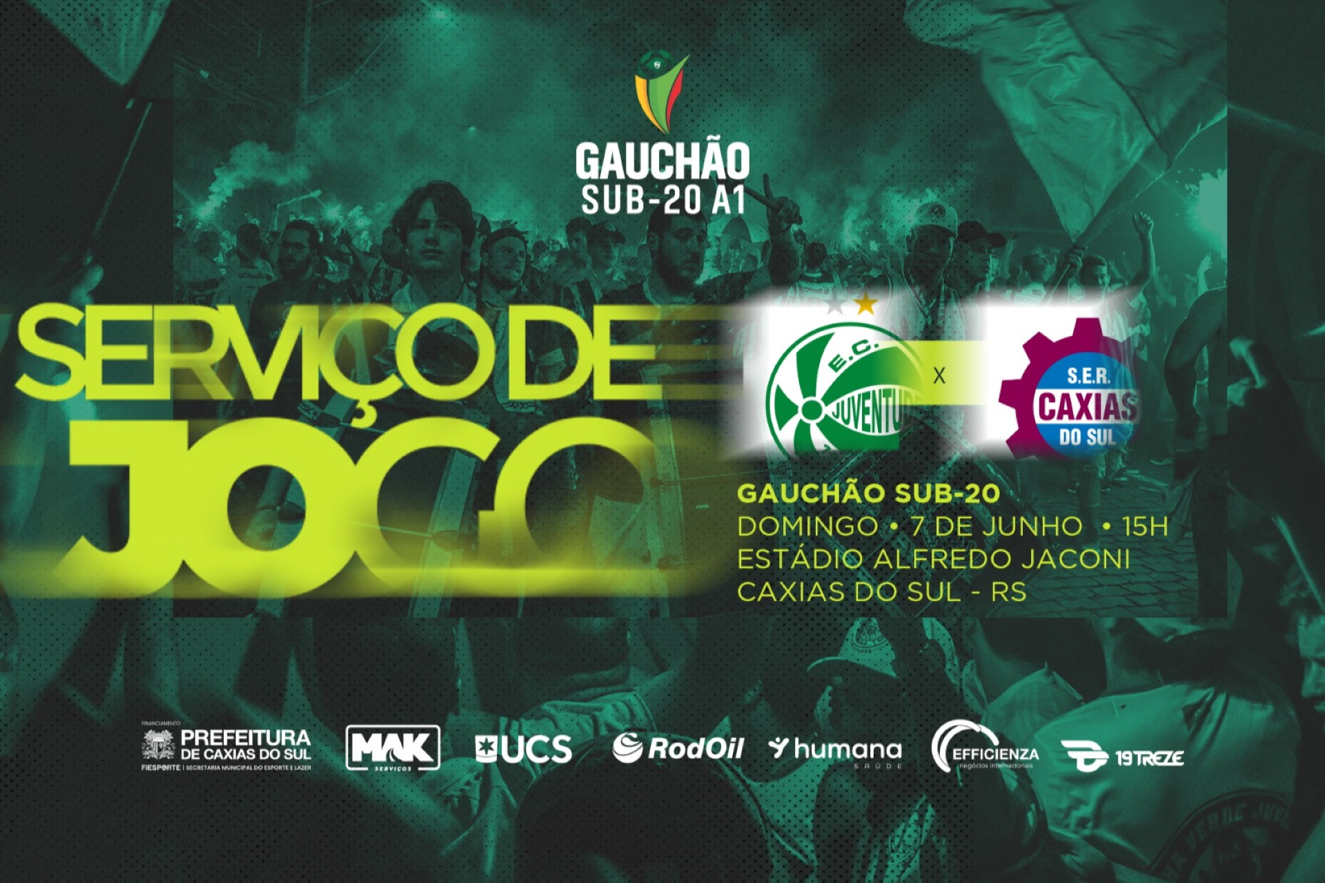 Serviço de jogo: Juventude x Caxias - Gauchão Sub-20