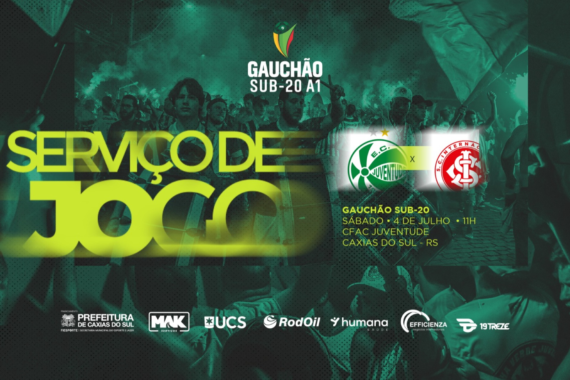 Serviço de jogo: Juventude x Internacional - Final Gauchão Sub-20