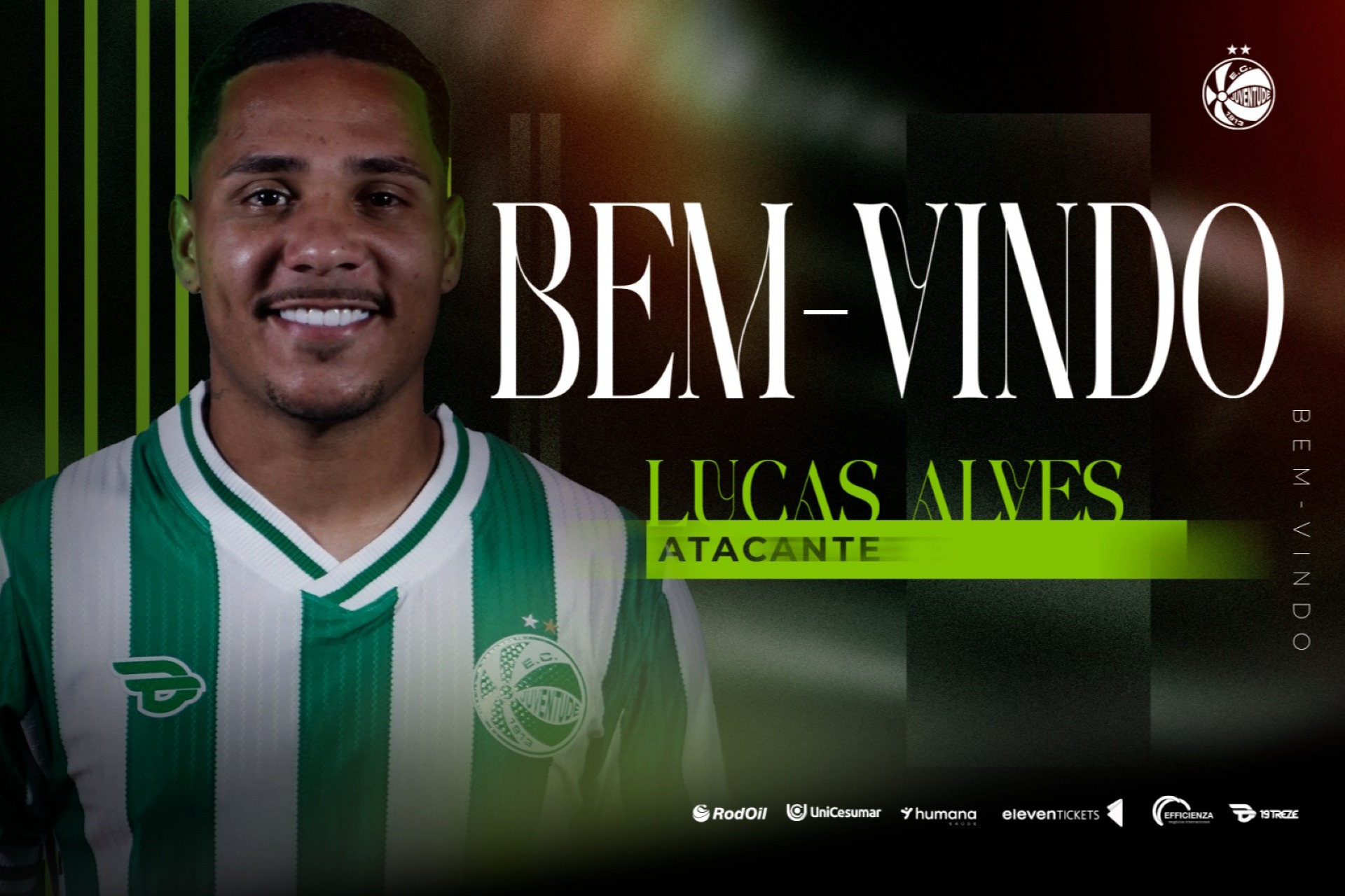 Atacante Lucas Alves é o novo reforço do Verdão