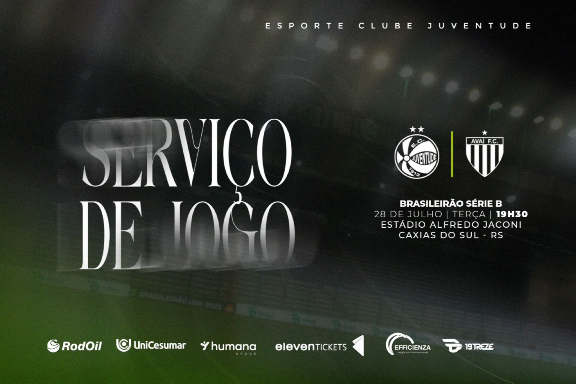 Serviço de Jogo: Juventude x Avaí
