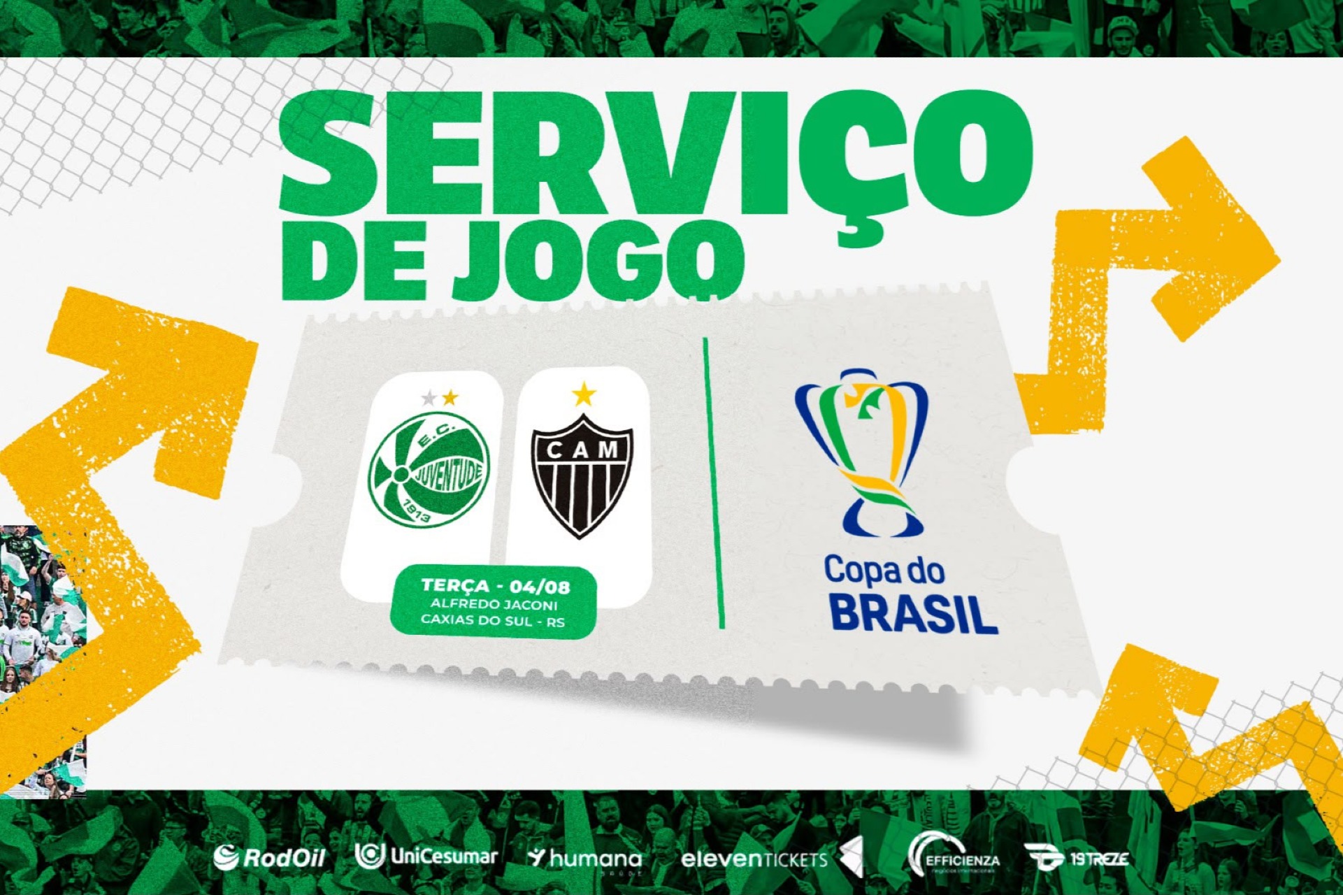 Serviço de jogo: Juventude x Atlético (MG)