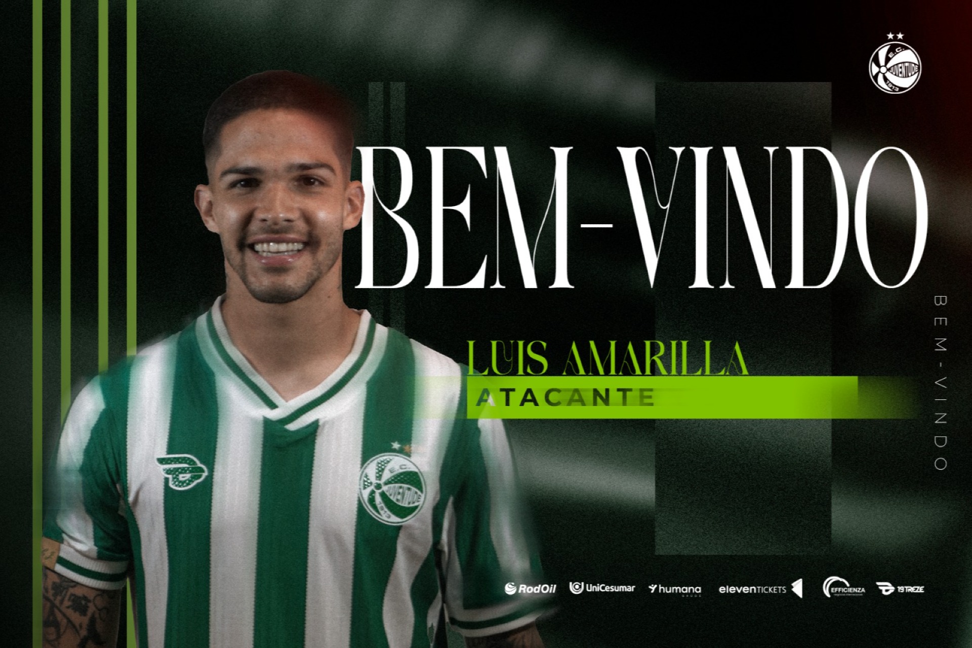 Paraguaio Luis Amarilla é o novo atacante do Juventude