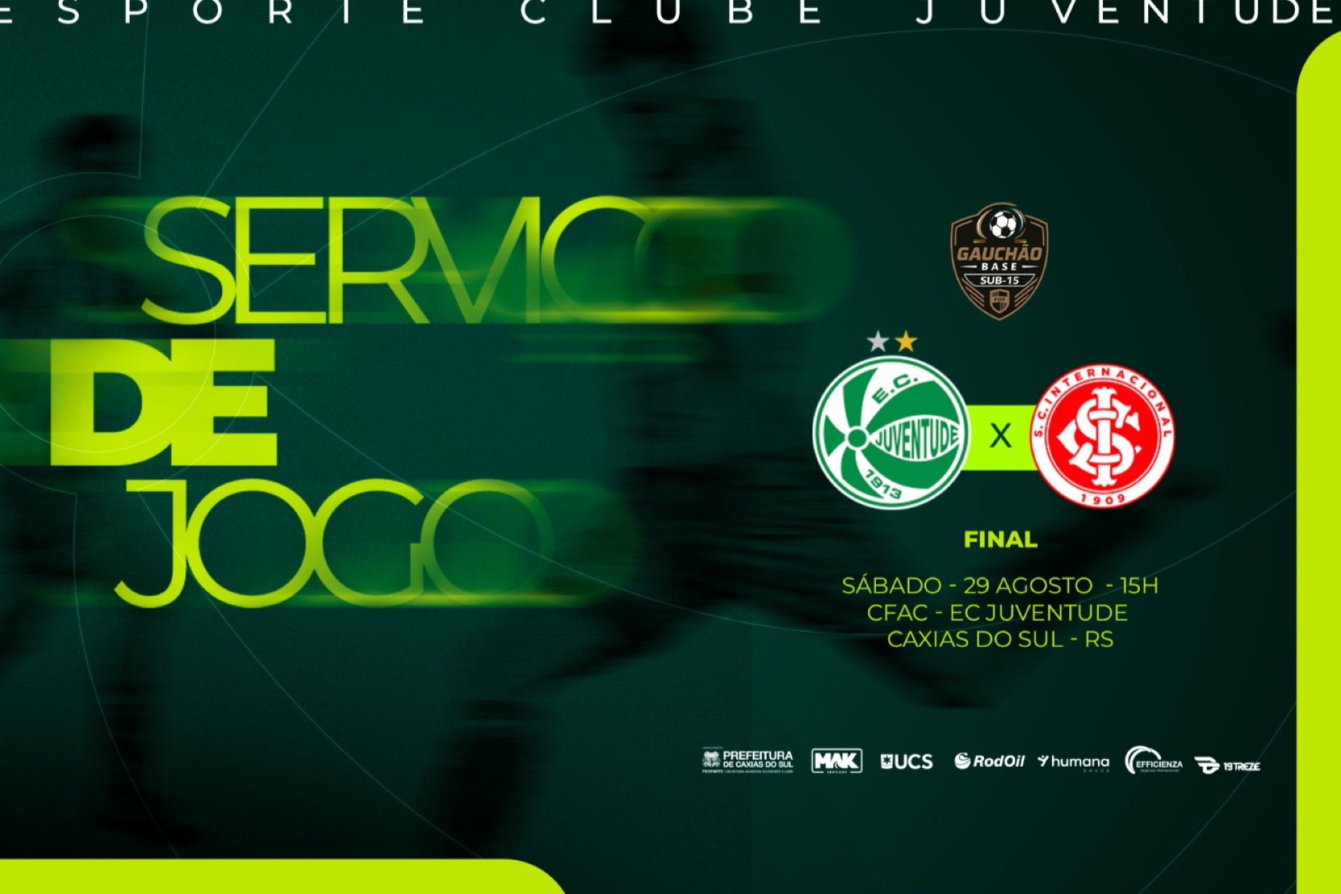 Serviço de jogo: Juventude x Internacional - Final Gauchão Sub-15
