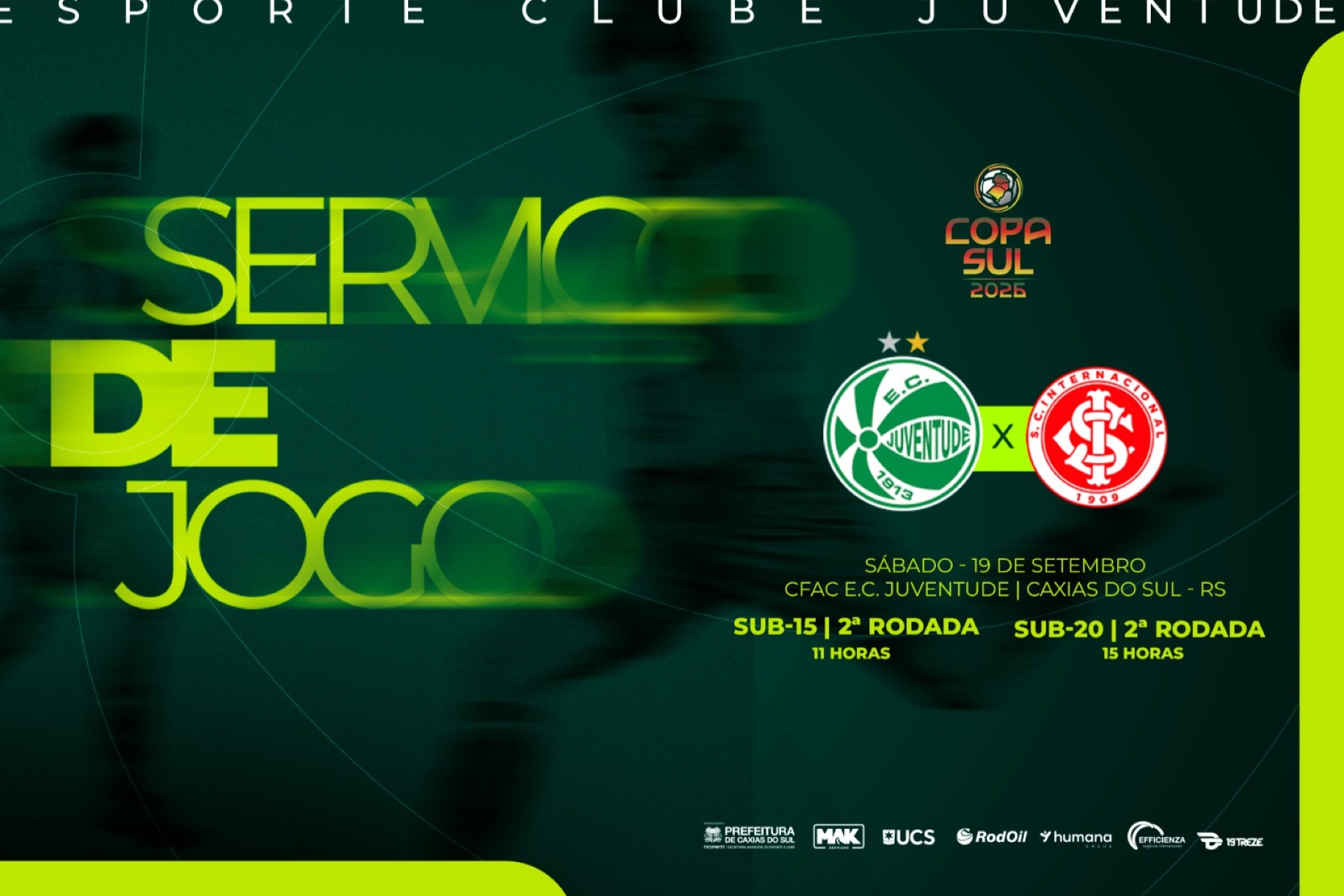 Serviço de jogo: Juventude x Internacional - Copa sul