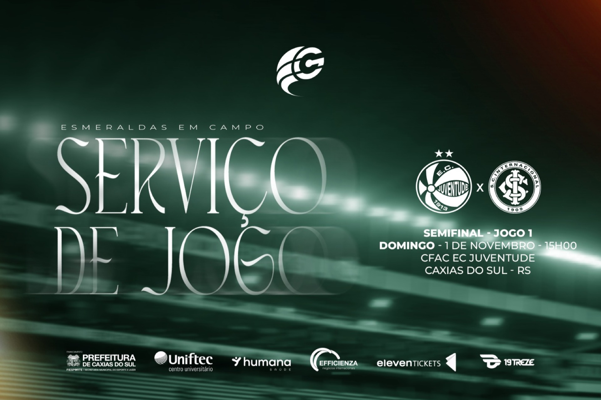 Serviço de jogo: Juventude x Internacional – Semifinal | Gauchão Feminino