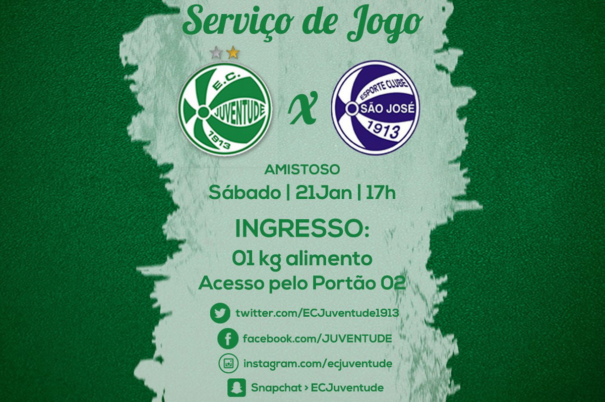 Juventude x São José: serviço de jogo