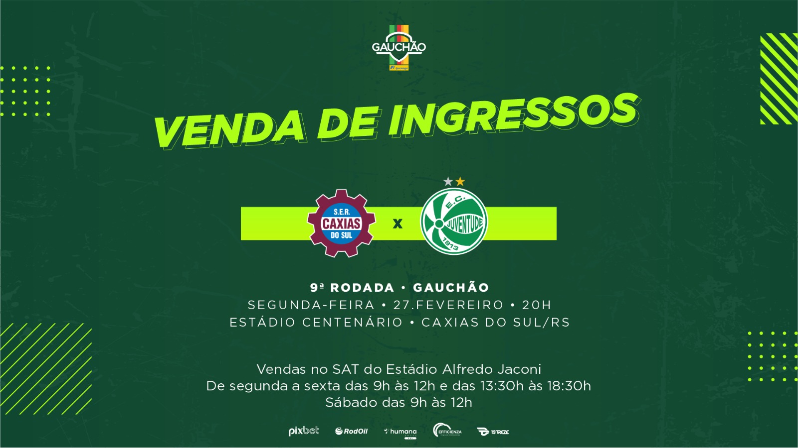 Confira como adquirir seu ingresso para Caxias x Juventude