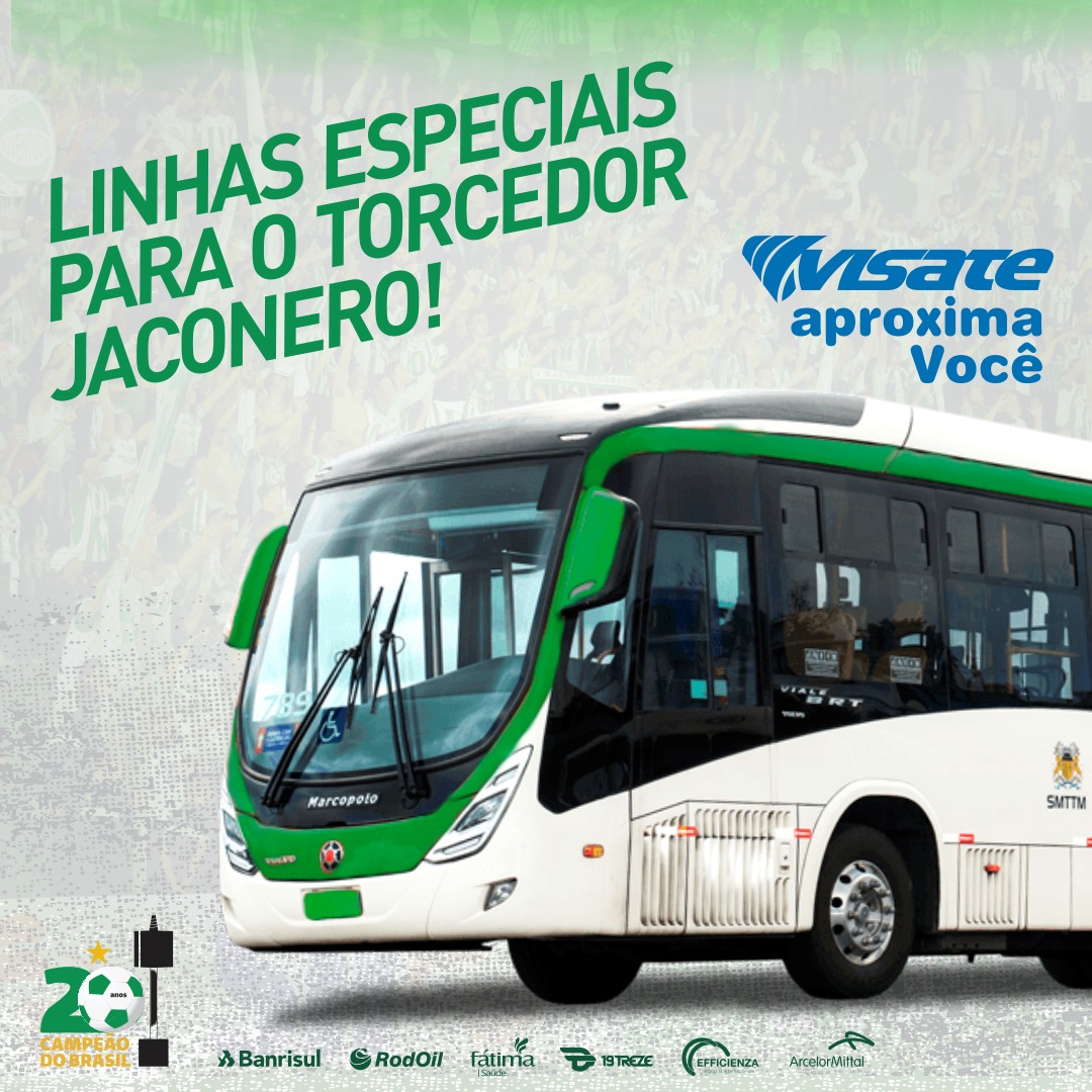 Confira as linhas especiais da Visate para Ju x Luverdense, na segunda