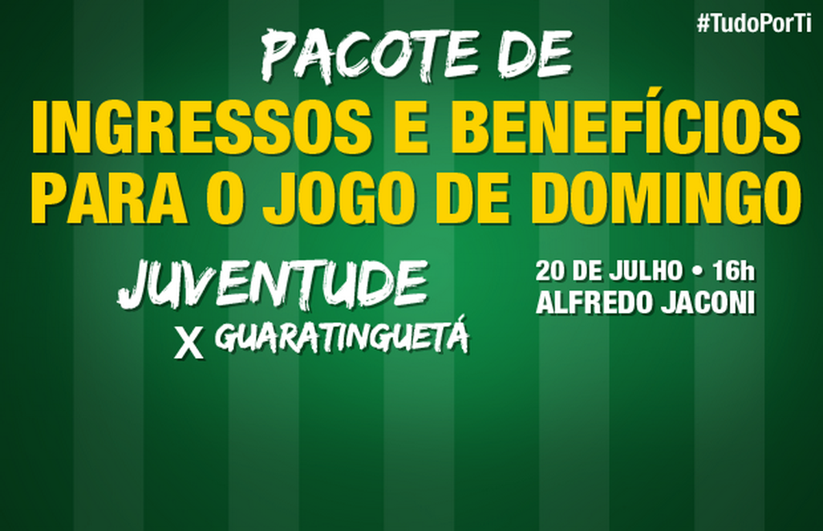 Aproveite o pacote de ingressos e benefícios para o jogo de domingo