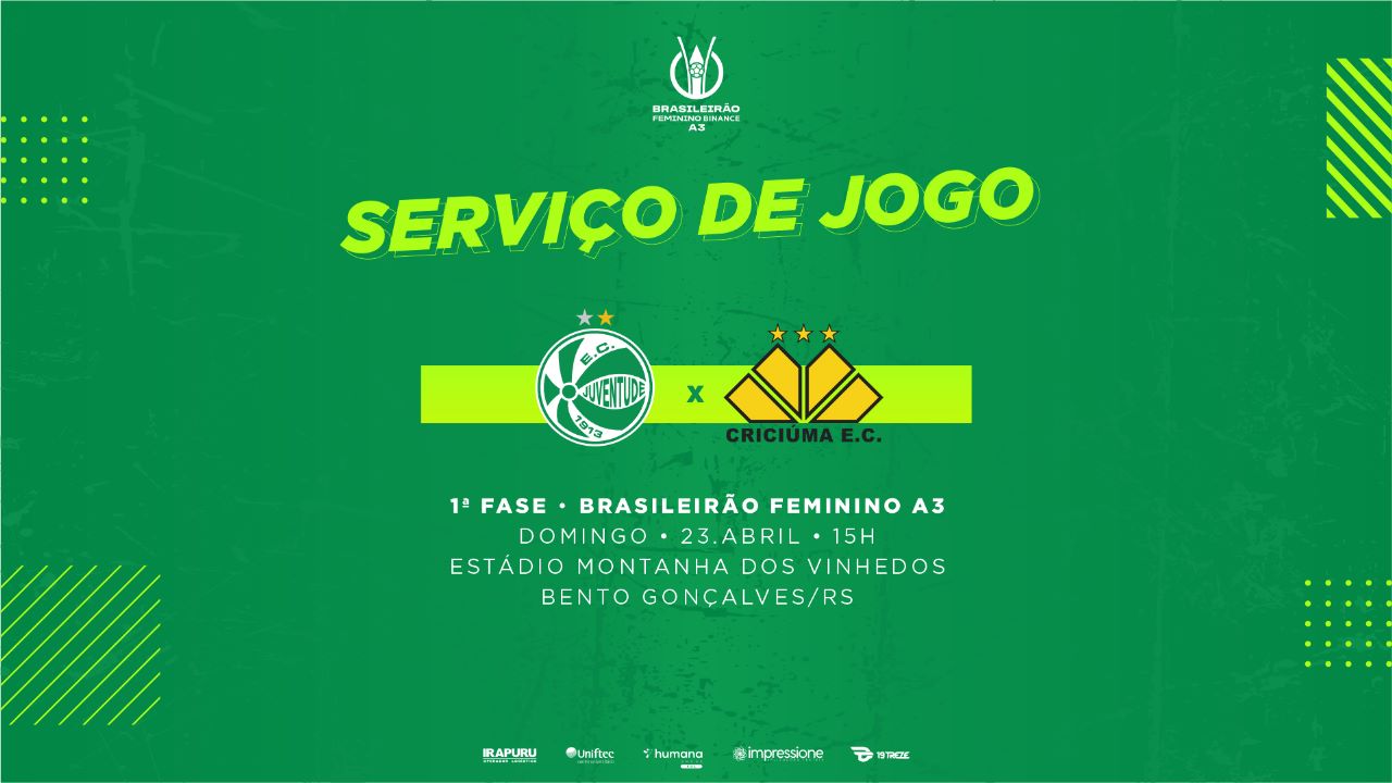 Brasileirão Feminino A-3: Juventude x Criciúma