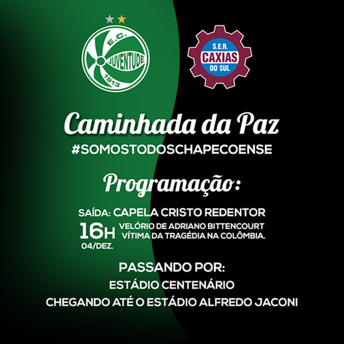 DUPLA CA-JU PROMOVE A CAMINHADA DA PAZ NESTE DOMINGO