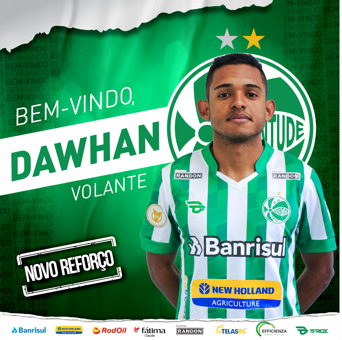 Juventude confirma contratação do volante Dawhan