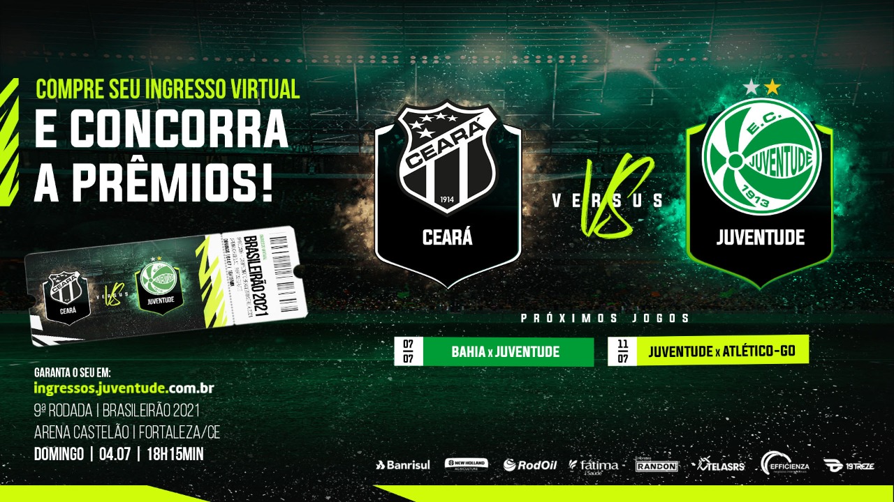 Juventude abre venda dos ingressos virtuais para confronto contra o Ceará
