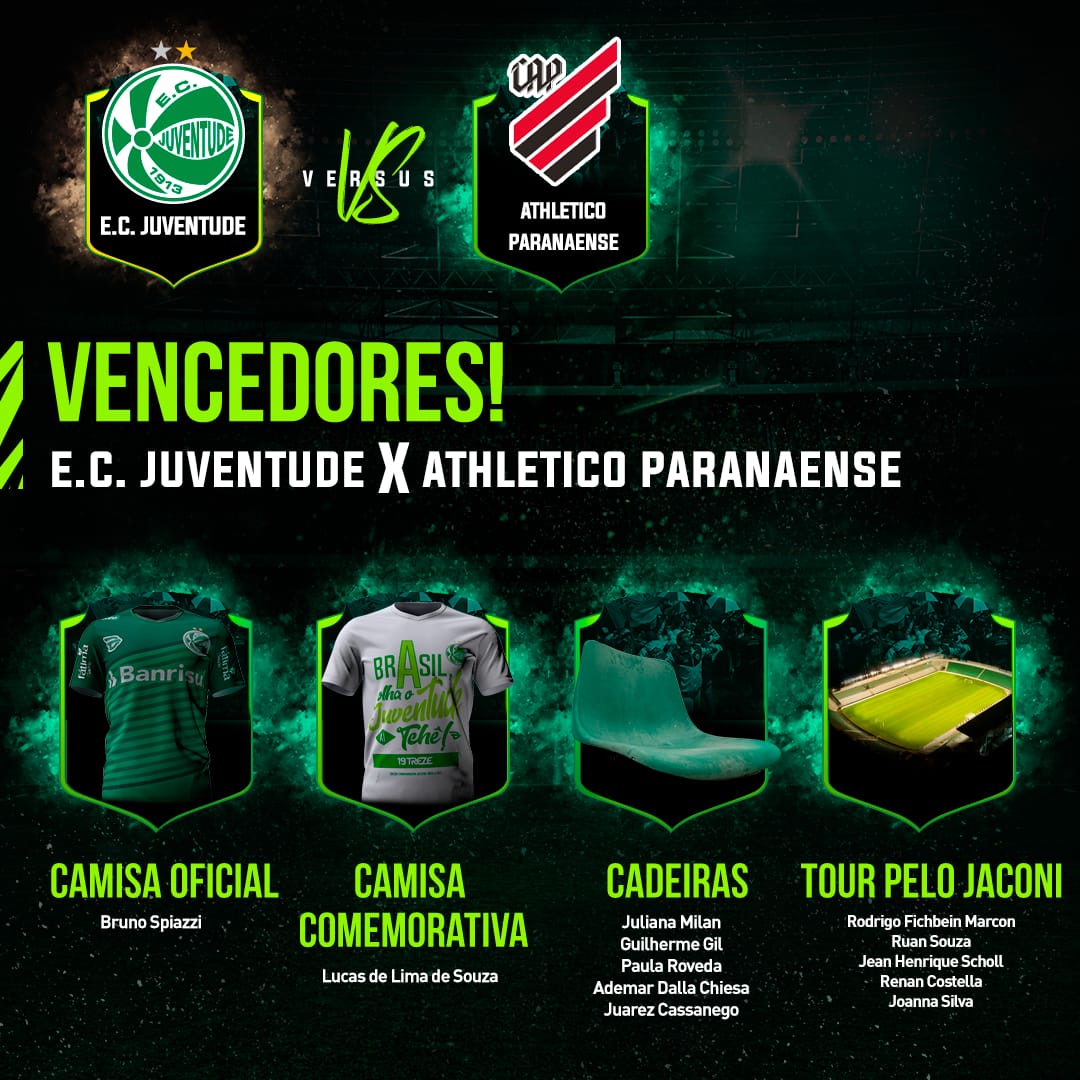 Confira os ganhadores da promoção dos ingressos virtuais